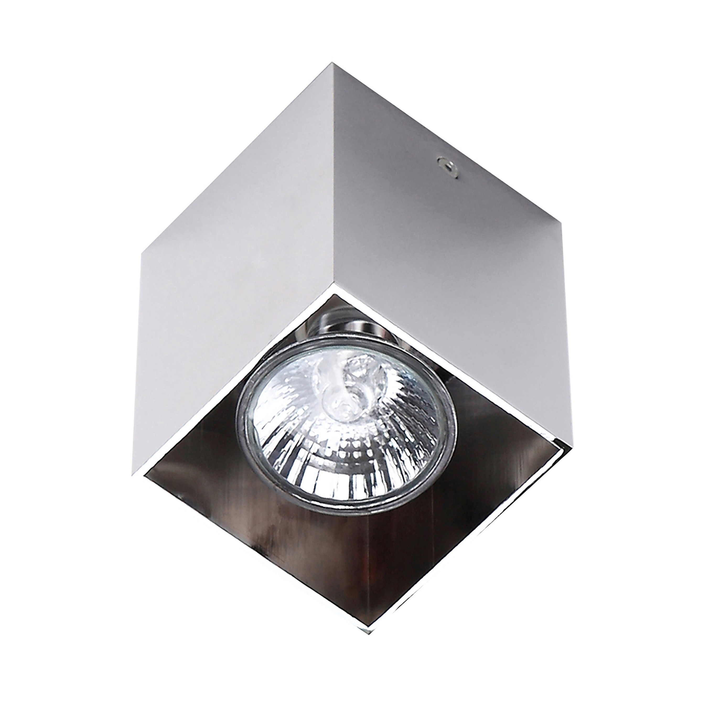 Maxlight Pet Square - plafonnier - x 9 cm - chrome