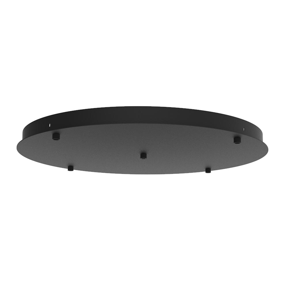 Artdelight Plate - Plaque de plafond avec 5 points lumineux - Ø50 x 3 cm - noir