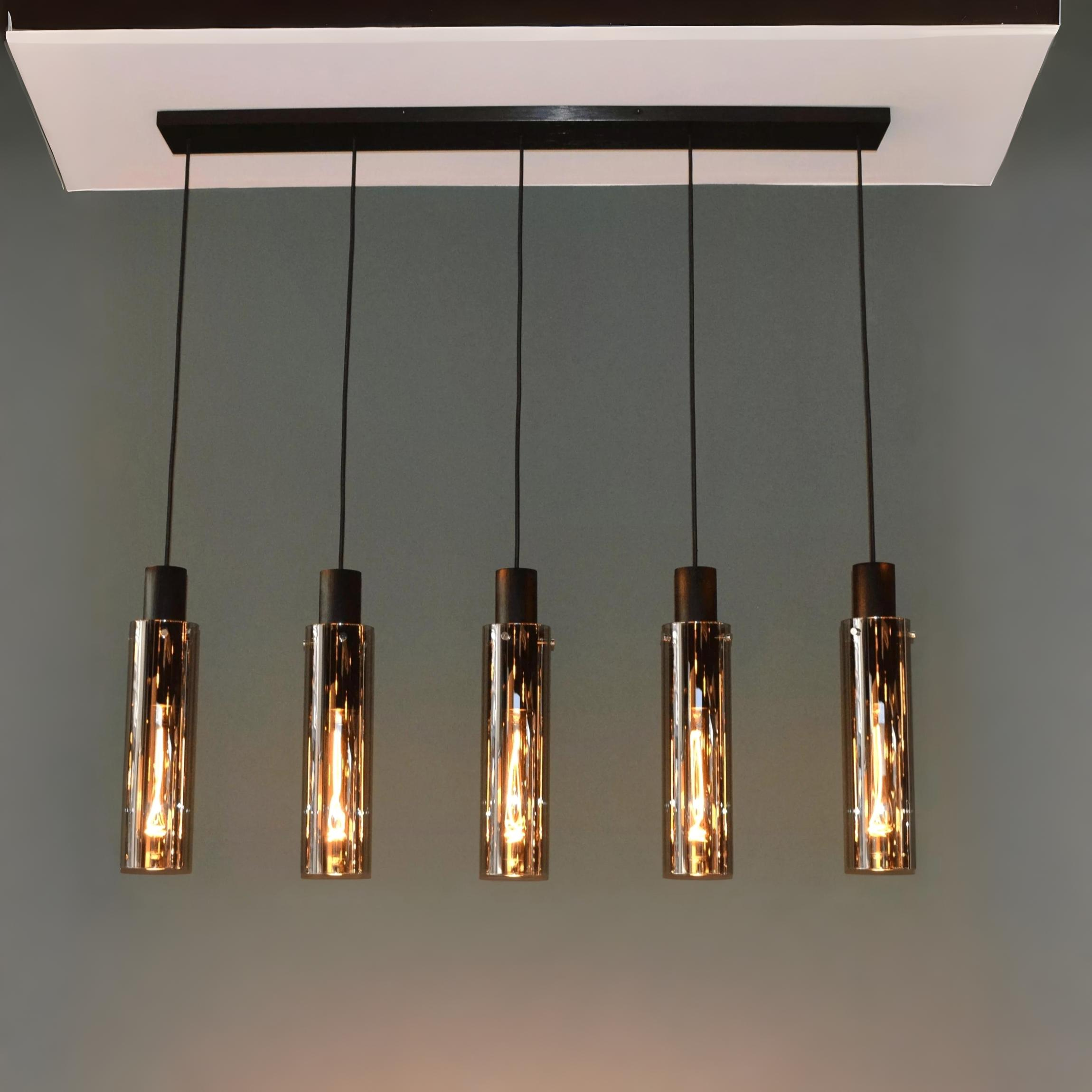 Lucide Orlando - lampe suspendue - x - gris fumée et noir