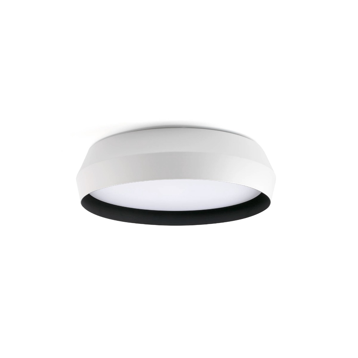 Faro Shoku - plafonnier - Ø ,3 cm - 24W LED dimmable inclus - blanc avec noir