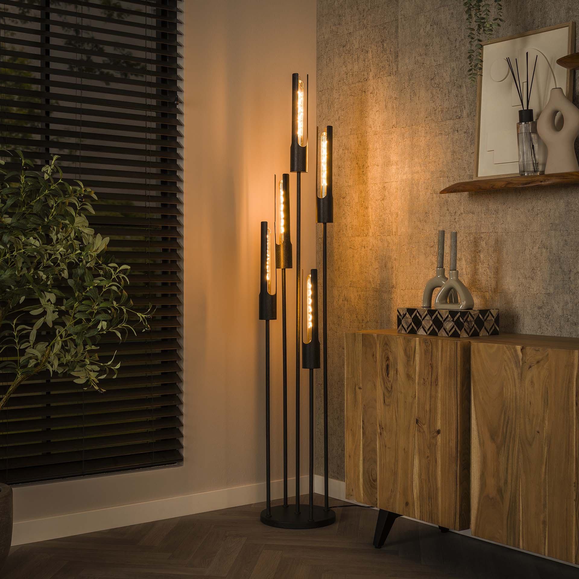 Vico Tube - lampadaire - - noir