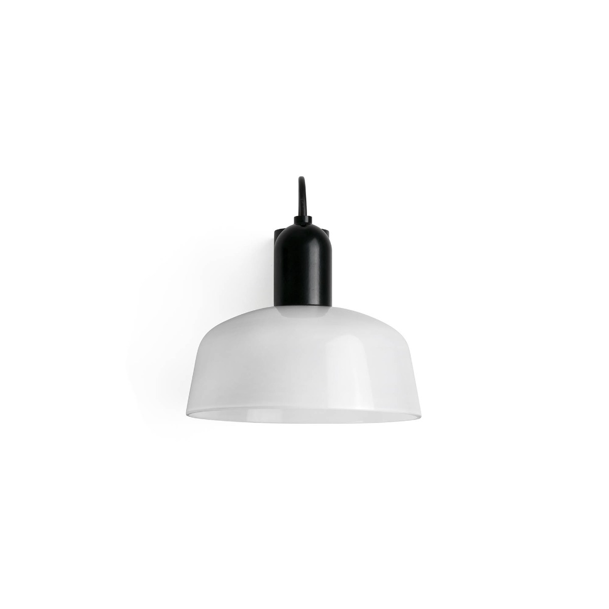 Faro Tatawin - applique - 18,4 x ,5 cm - noir/verre laiteux
