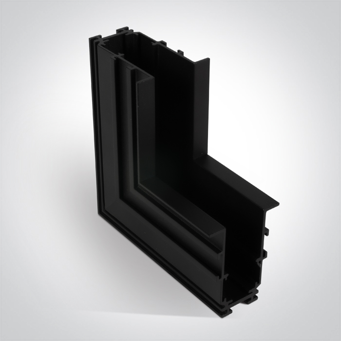 Profils encastrés magnétiques ONE Light MIDI - angle d"encastrement mur à mur pour 42001RB & 42002RB - noir