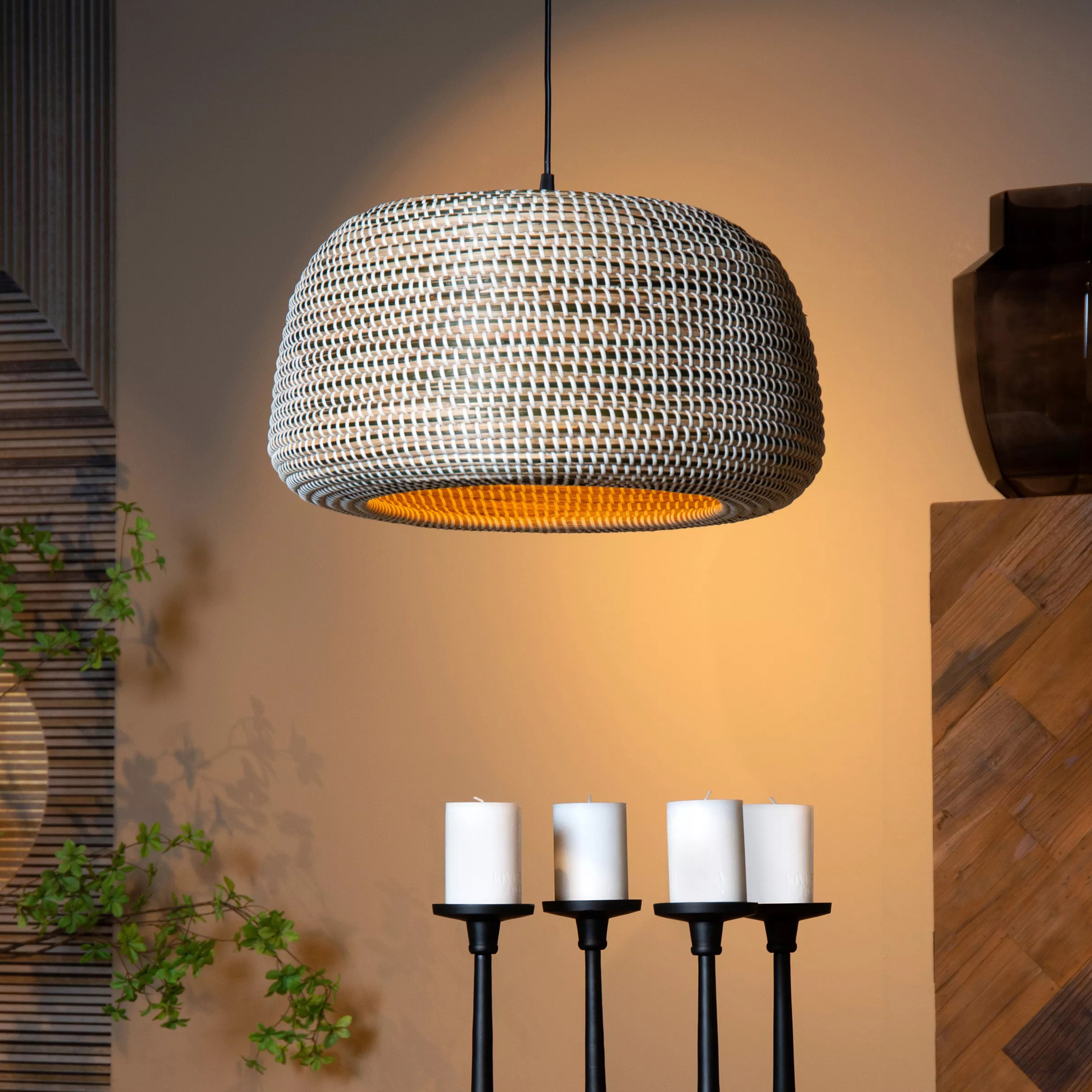 Lucide Maduka - lampe suspendue - Ø ,5 cm - brun