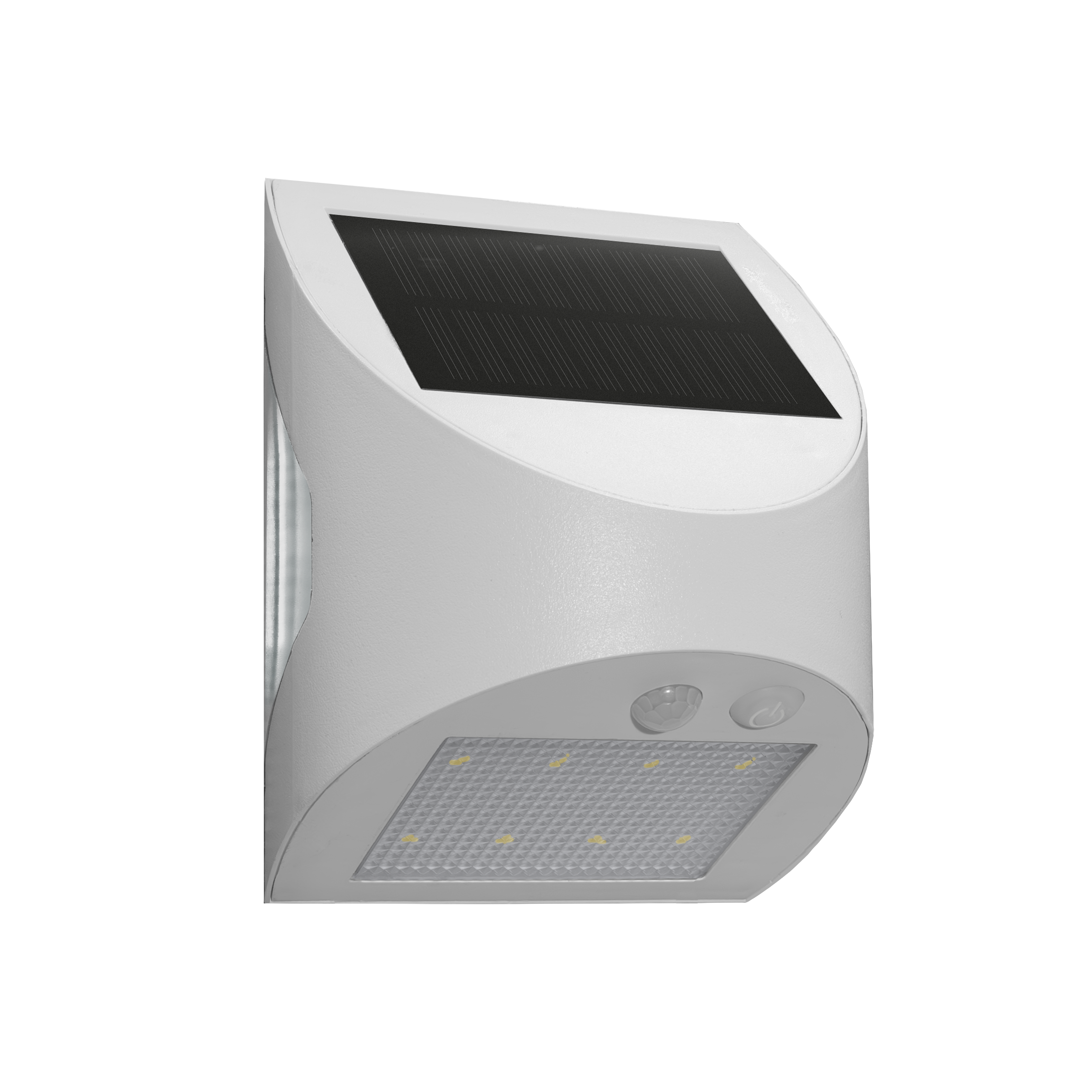 Century Italia Arcadia Max - lampe murale extérieure à énergie solaire avec capteur - 10,5 x cm - LED 3W inclus - IP65 - blanc
