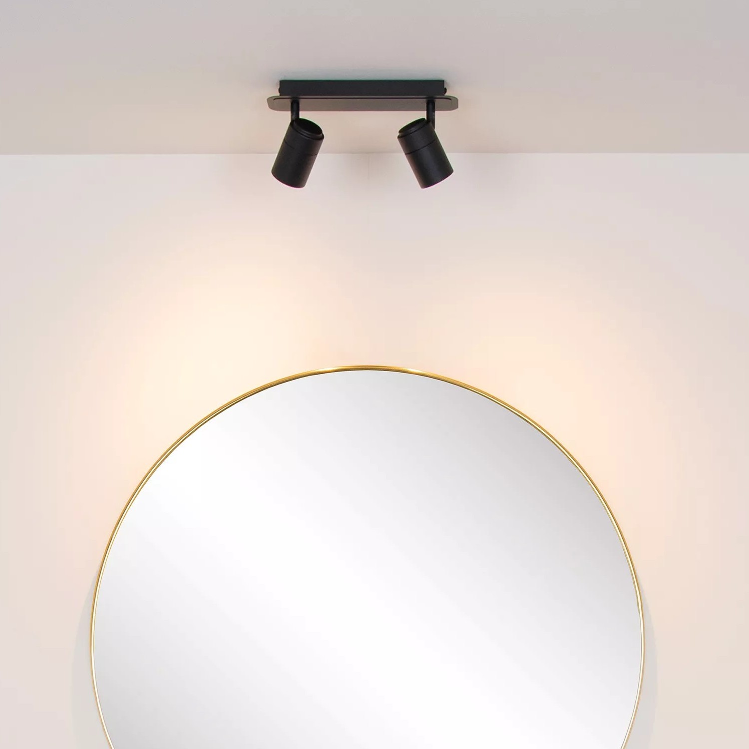 Lucide Lennert - spot en saillie 2L - x 12,5 cm - W LED dimmable inclus - IP44 - noir