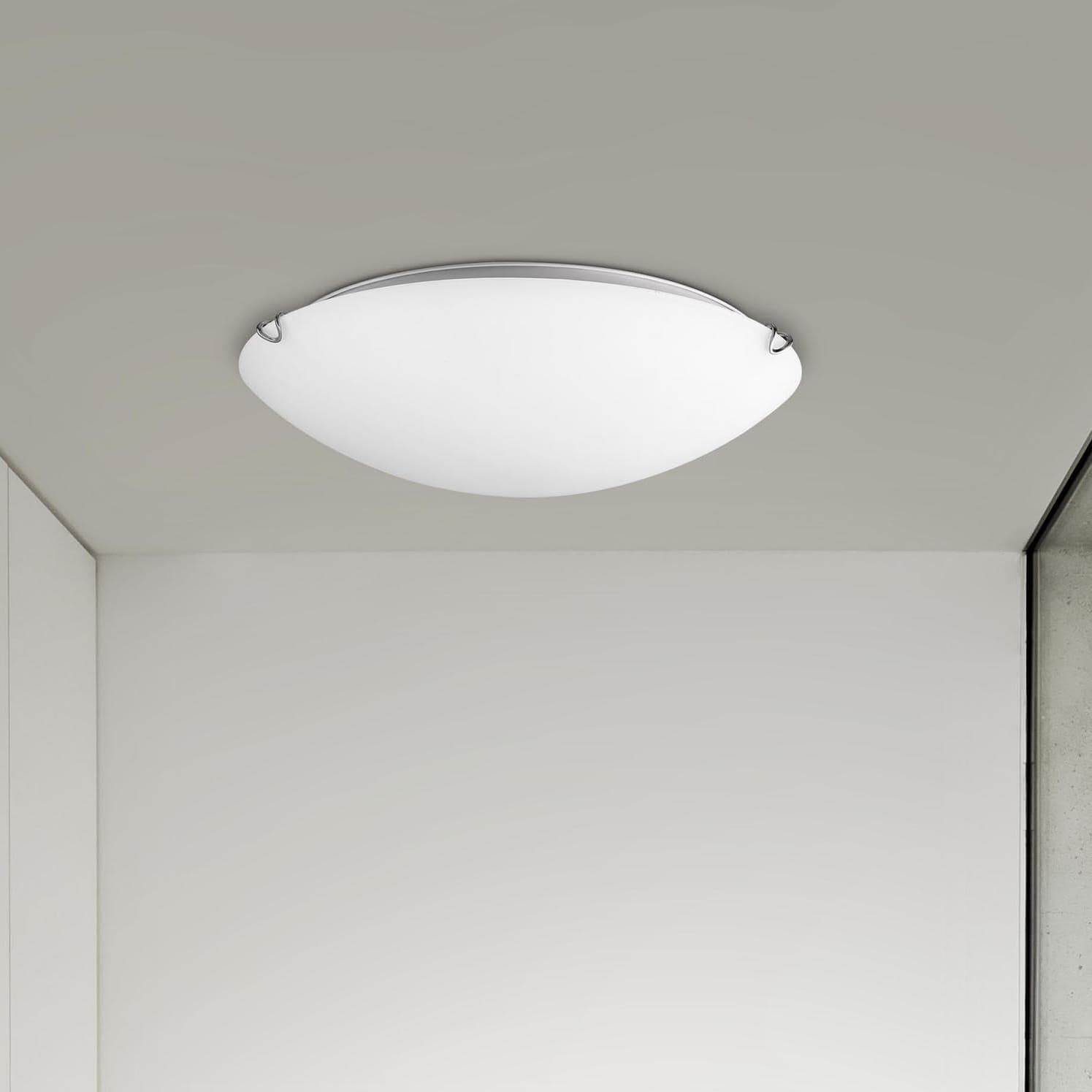 Nova Luce Anco - plafonnier - Ø cm - blanc et chrome