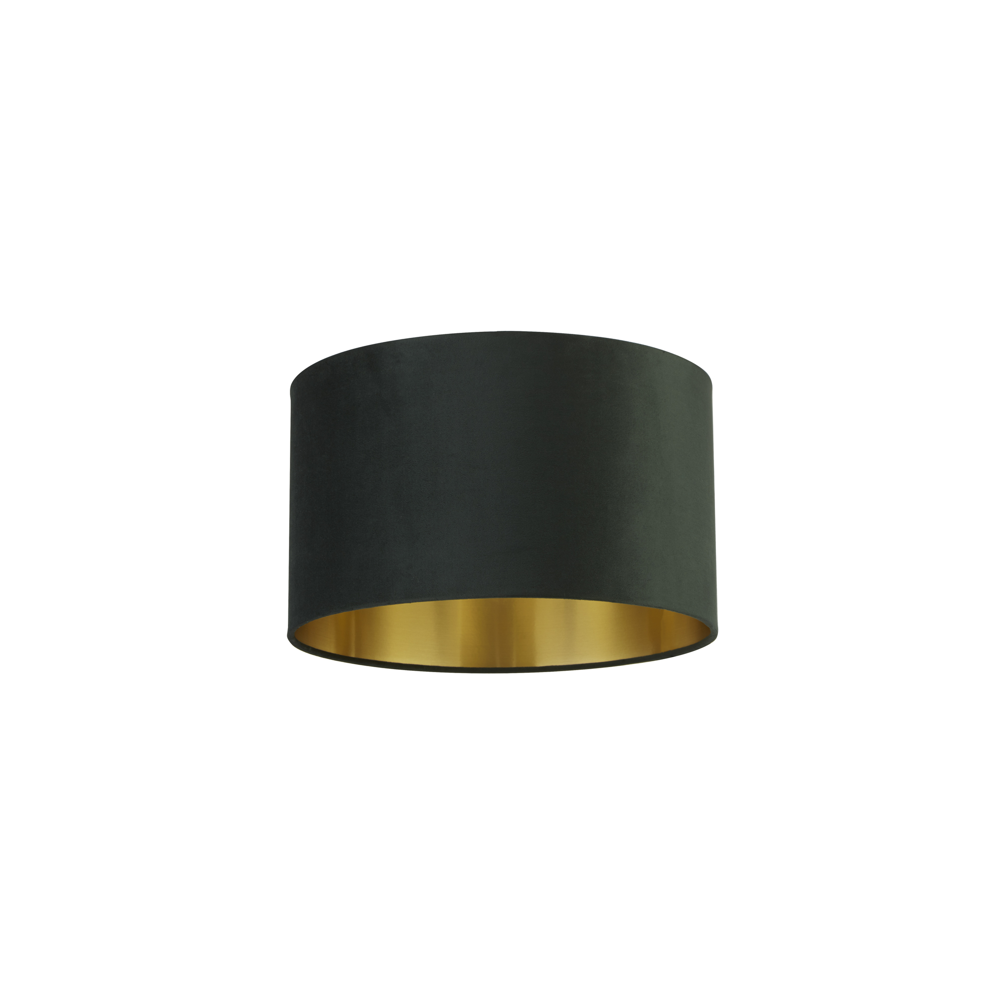 Searchlight Drum Shade - abat-jour - Ø cm - vert foncé et or brossé — vue 3
