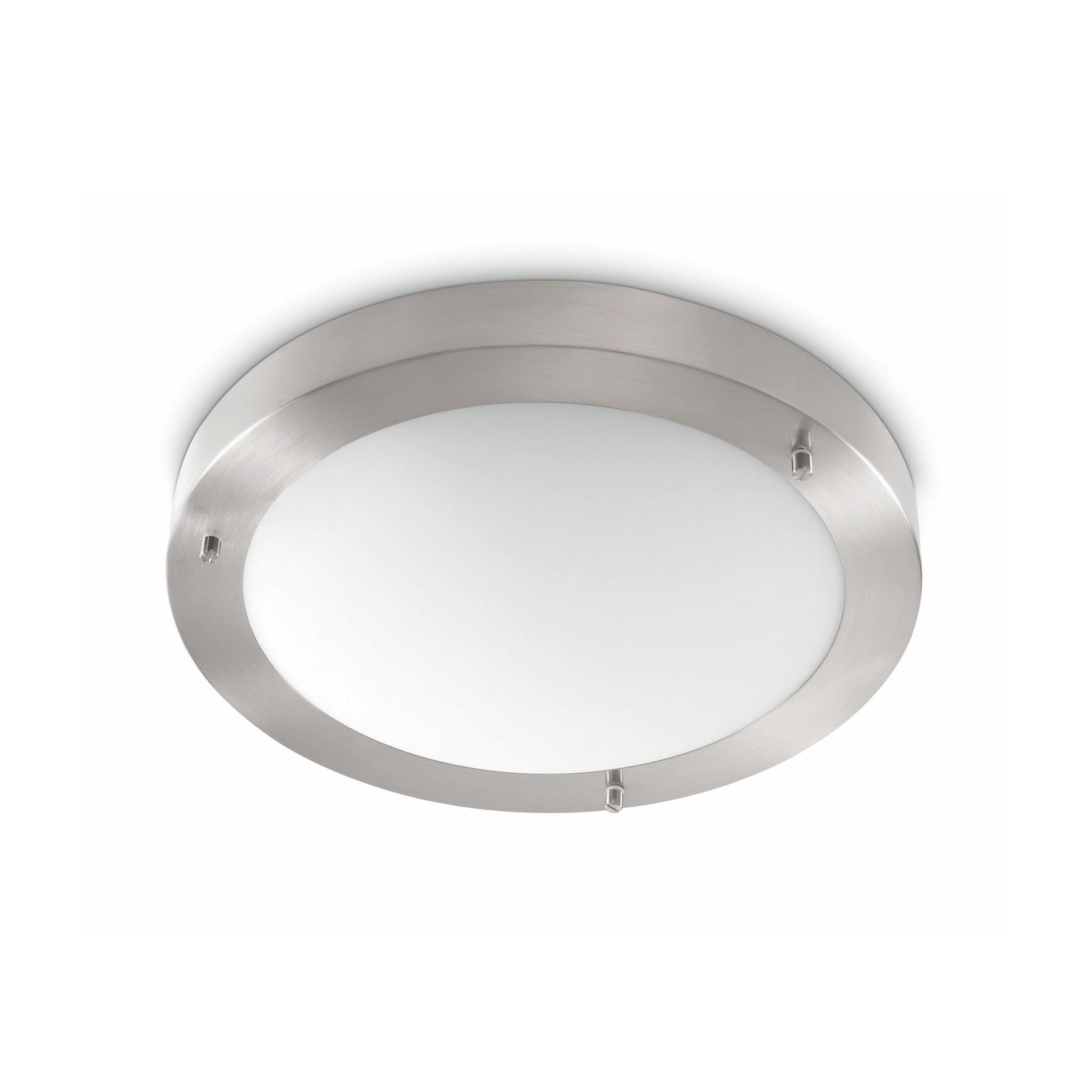 Artdelight Yuca - plafonnier de salle de bains - Ø - IP44 - acier mat