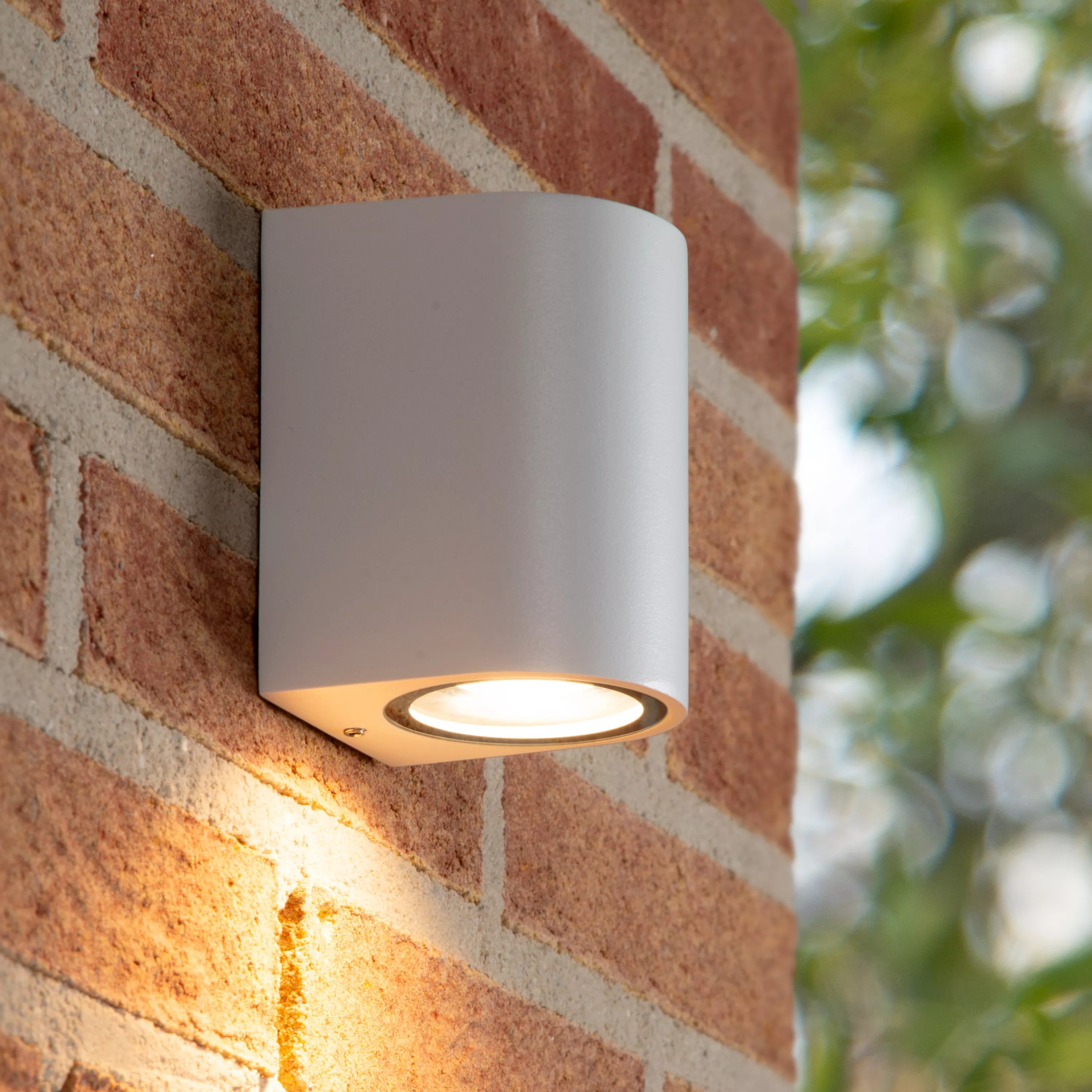 Lucide Zaro Round - applique murale extérieure - 7,8 x 6,8 x - IP44 - blanc — vue 3