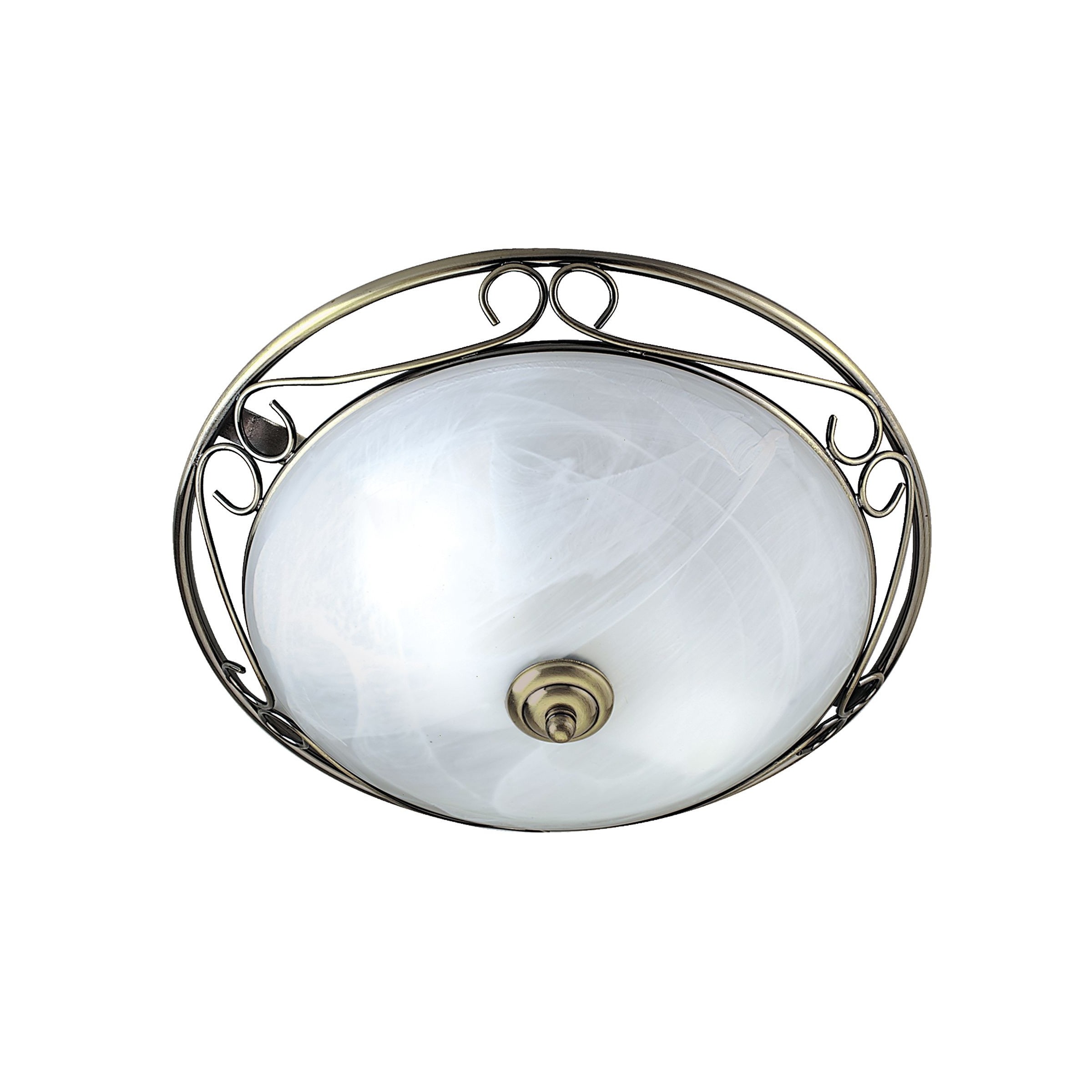 Searchlight Flush - plafonnier - Ø ,5 cm - laiton antique