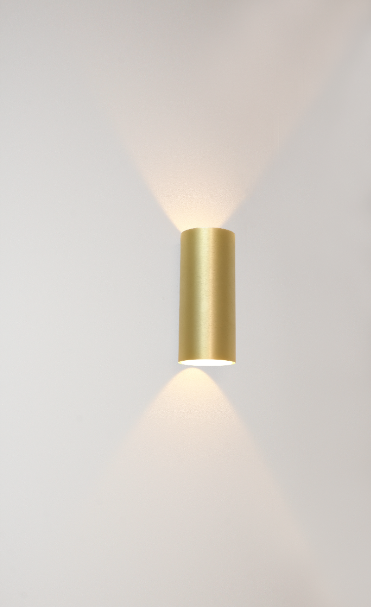 Artdelight Brody - applique murale - Ø 7,2 x - W LED inclus - IP54 - or brossé