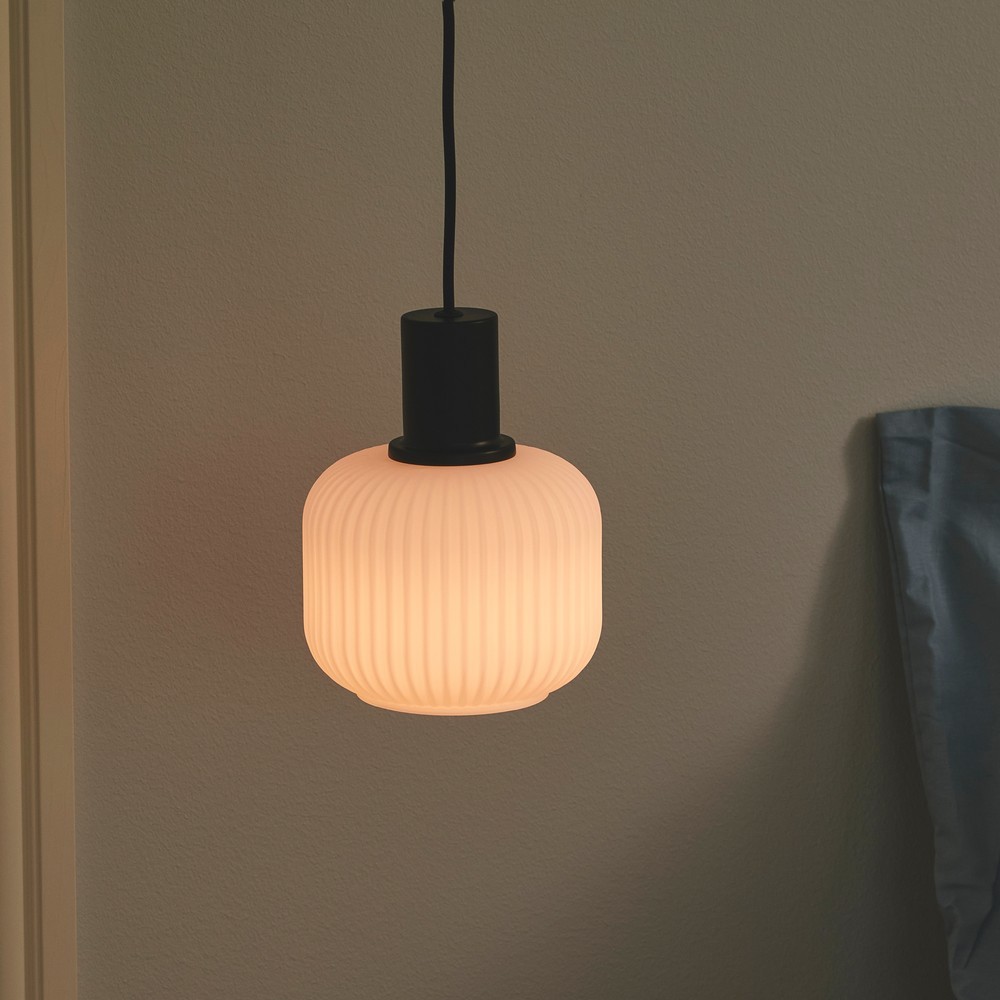Nordlux Milford - lampe suspendue - Ø ,8 cm - noir et blanc