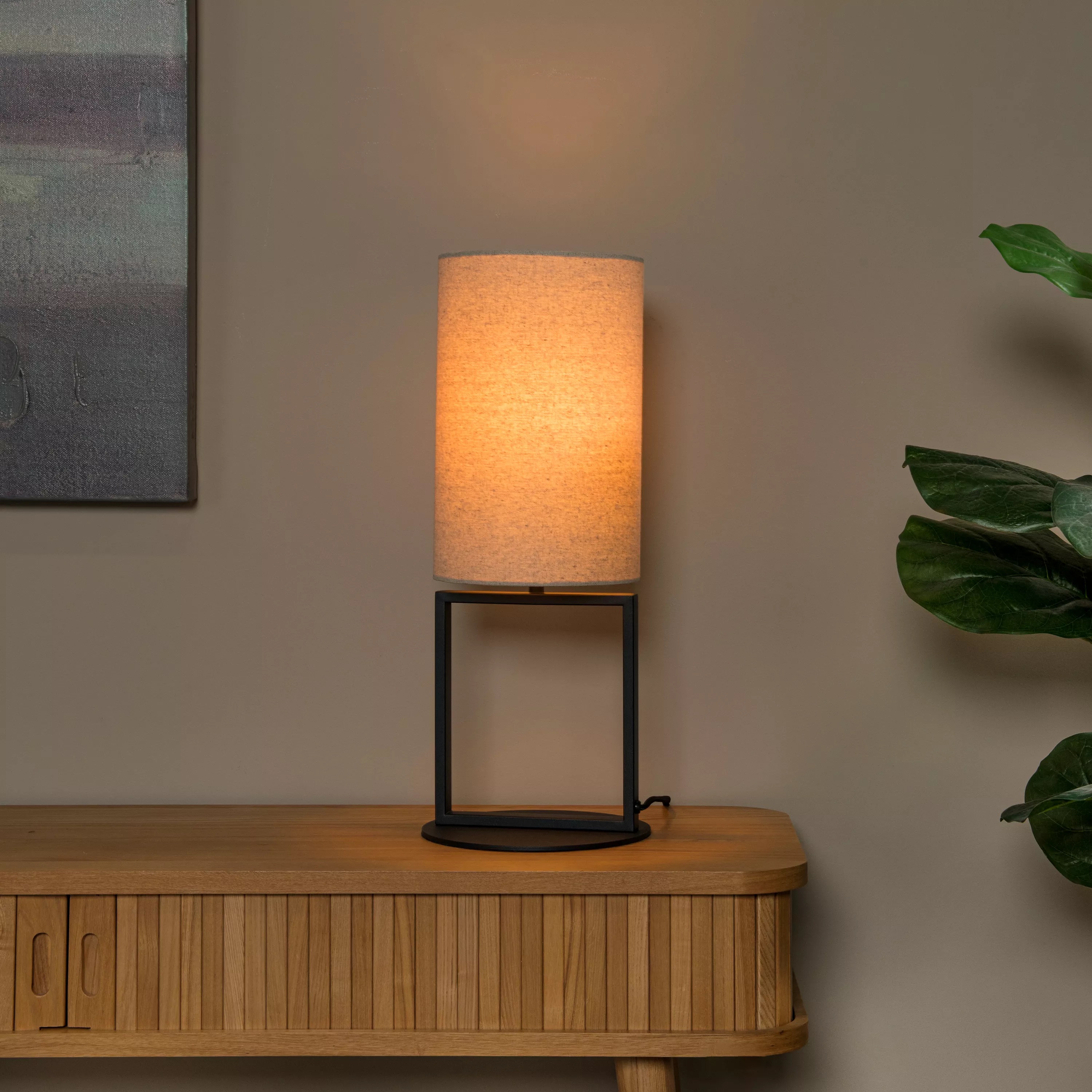 Lucide Herman - lampe à poser - Ø cm - beige