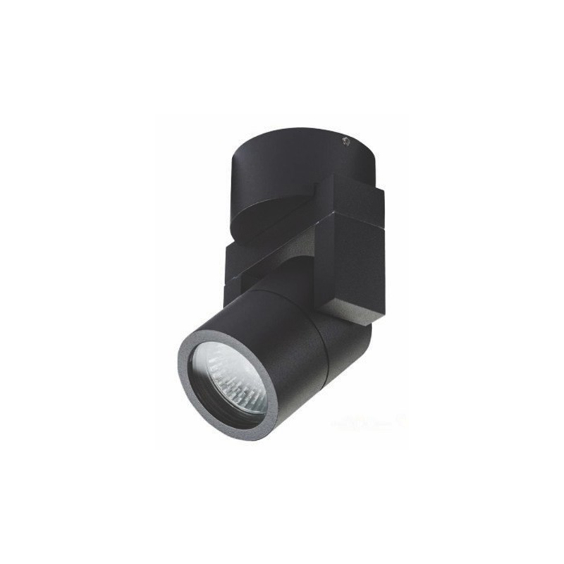 Artdelight Single - applique murale - x 7,2 cm - IP54 - noir