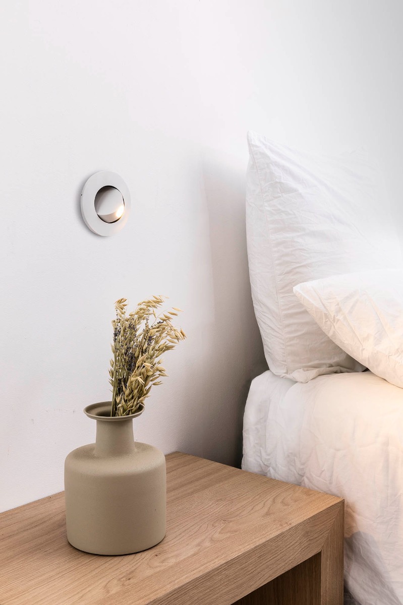 Faro Pukkie - applique encastrée - Ø150 x 47,8 mm , taille d"encastrement Ø 79 mm - 3W LED inclus - blanc