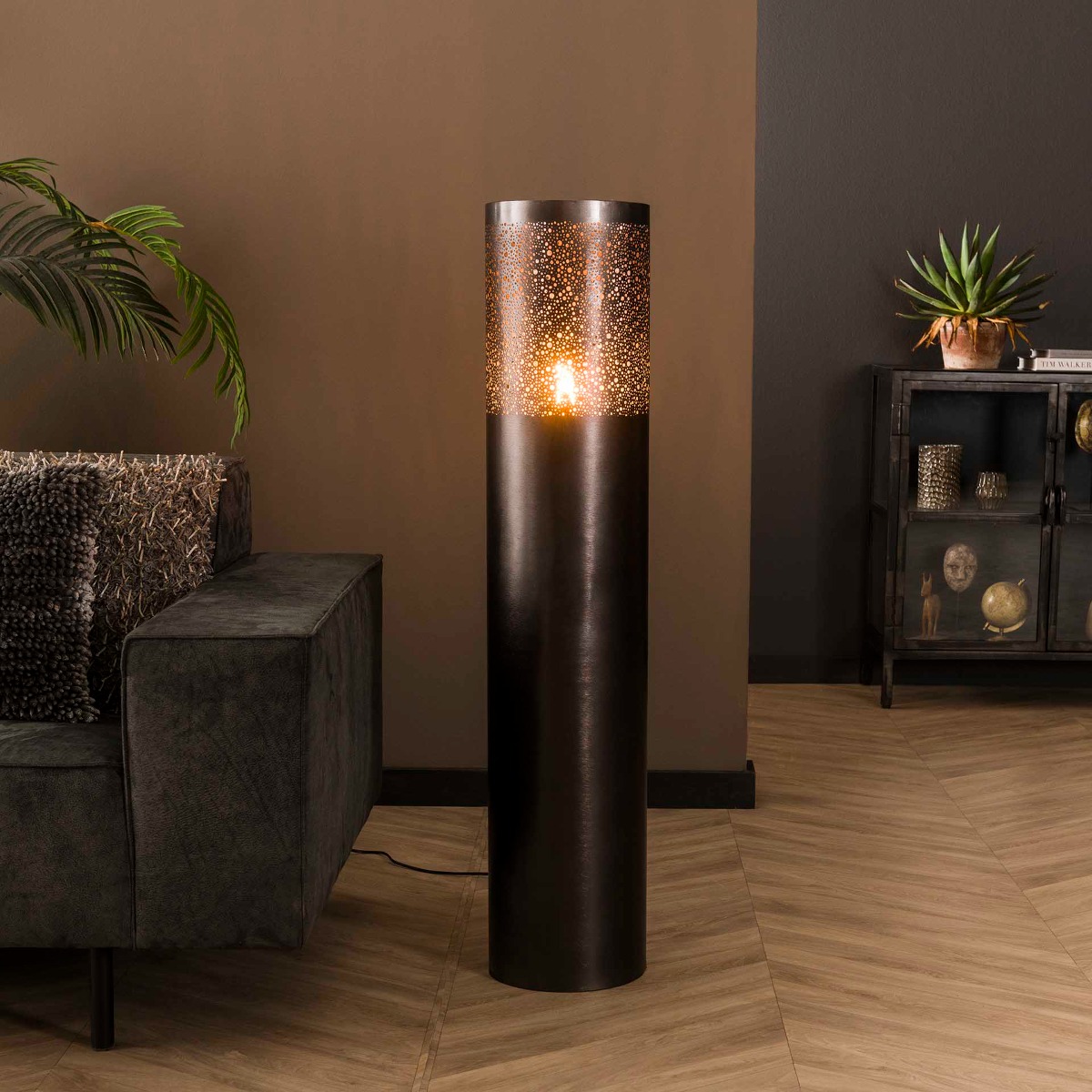 Vico Cylinder Nickel - lampadaire - Ø cm - nickel noir — vue 3
