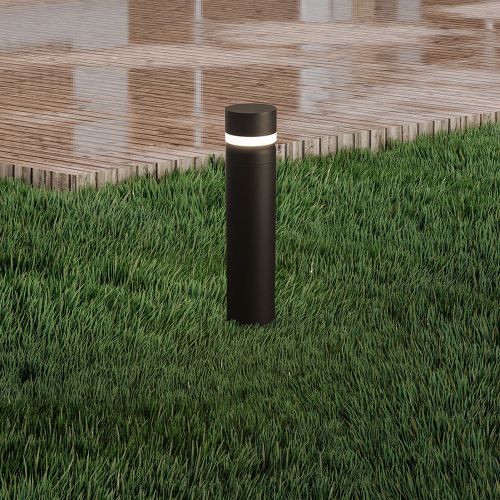 Nova Luce Airy - lampe de jardin - Ø 14,5 x - 8W LED inclus - IP65 - noir sablé