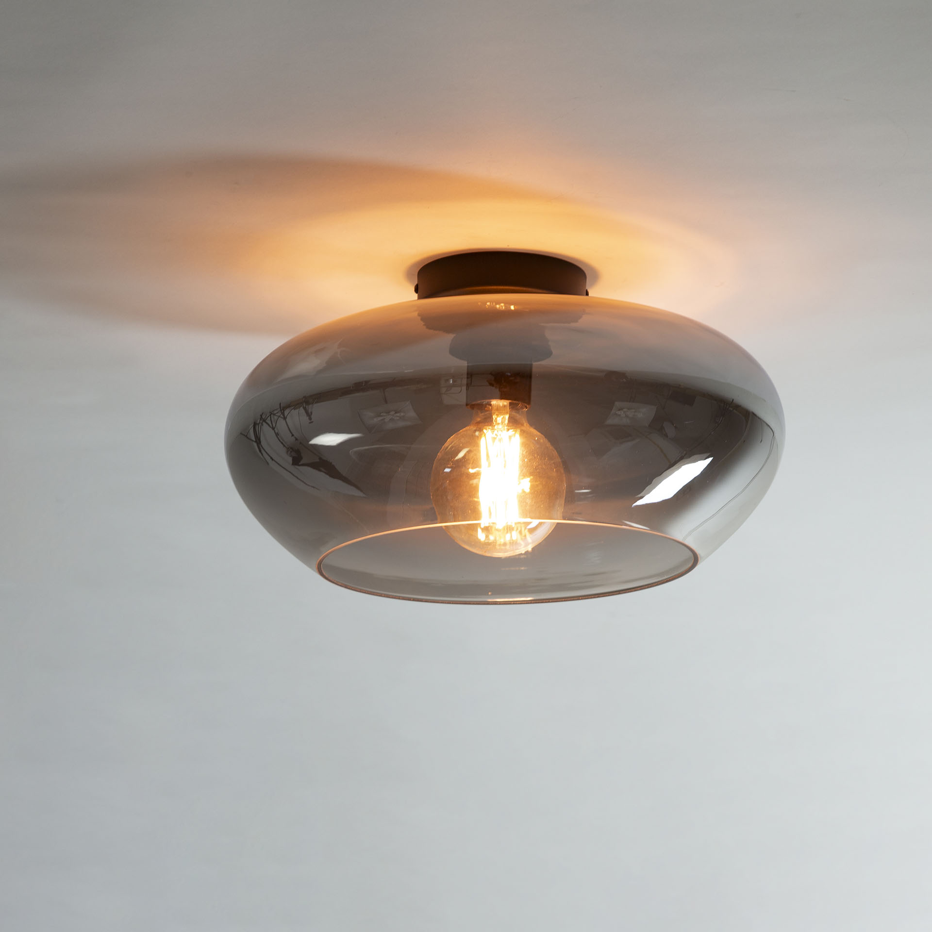 Vico Elevate Glass - plafonnier - Ø cm - verre fumé