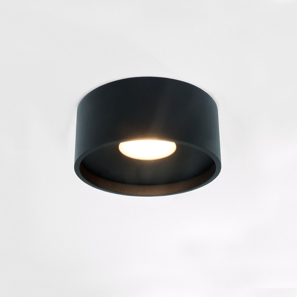Artdelight Oran - plafonnier - Ø cm - 10W LED dimmable inclus - IP54 - noir