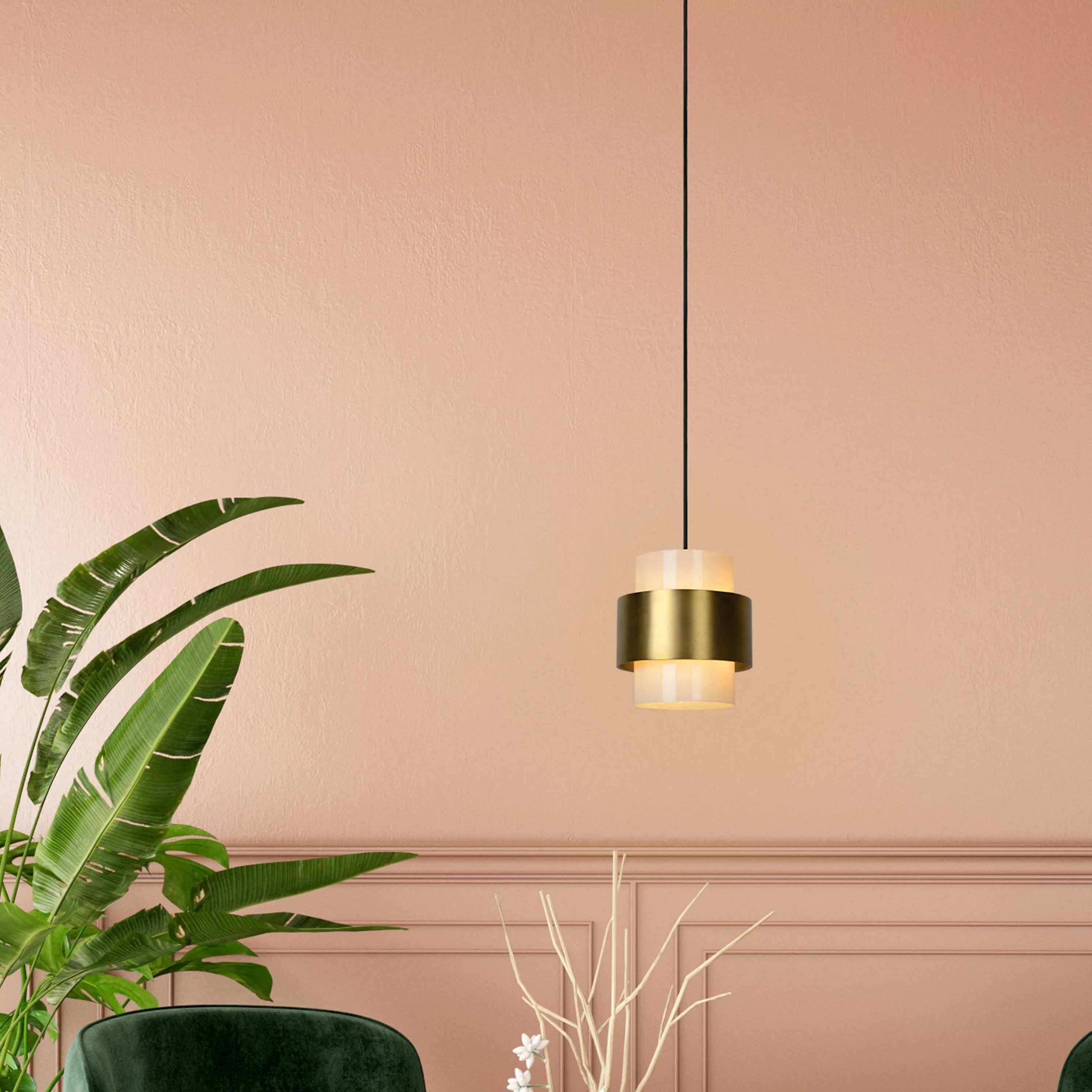 Lucide Firmin - lampe suspendue - Ø cm - or/laiton mat