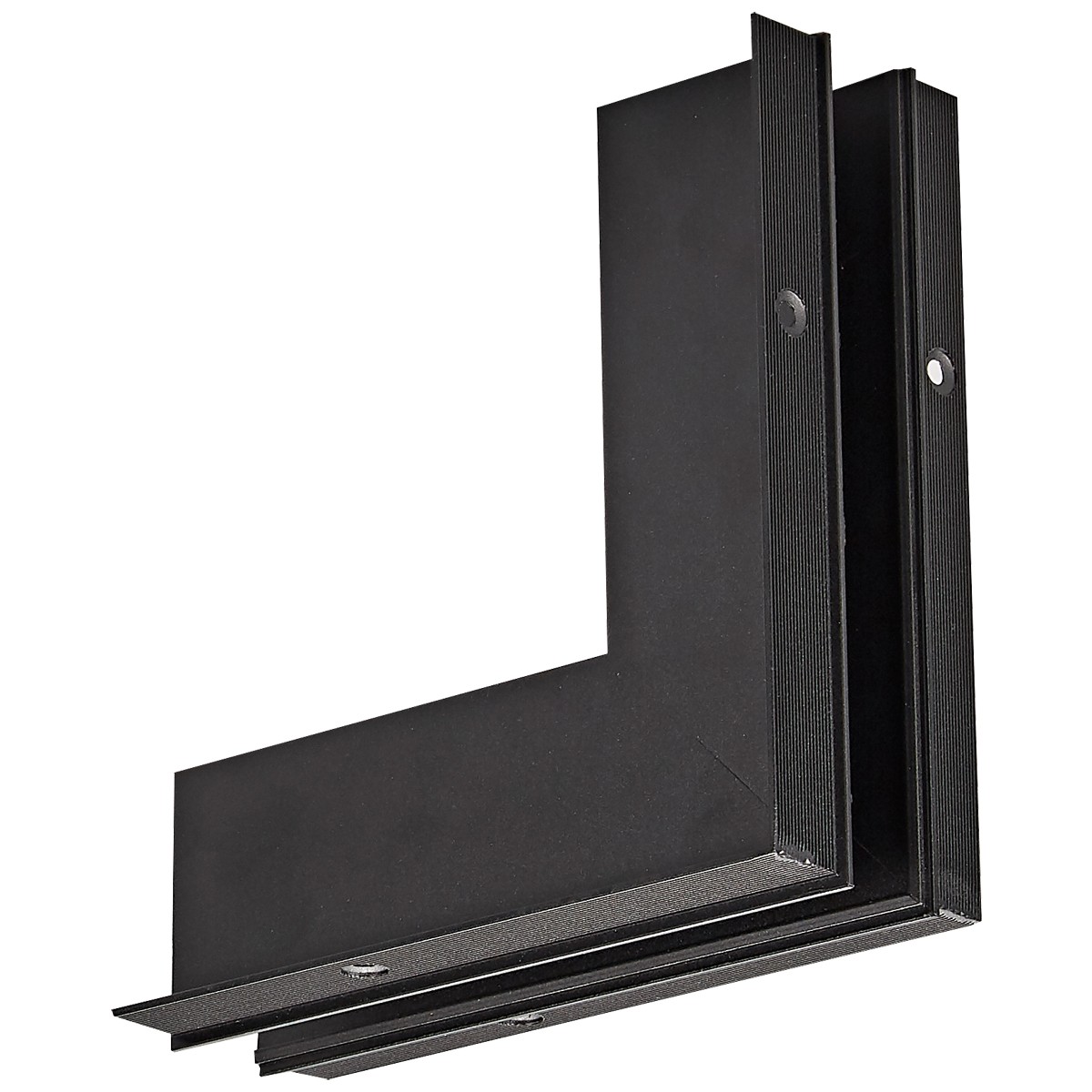 VK Lighting Kona - Système de rail magnétique - Profilé d"angle externe vertical à encastrer - 7,4 x 17,5 x 17,5 cm - noir