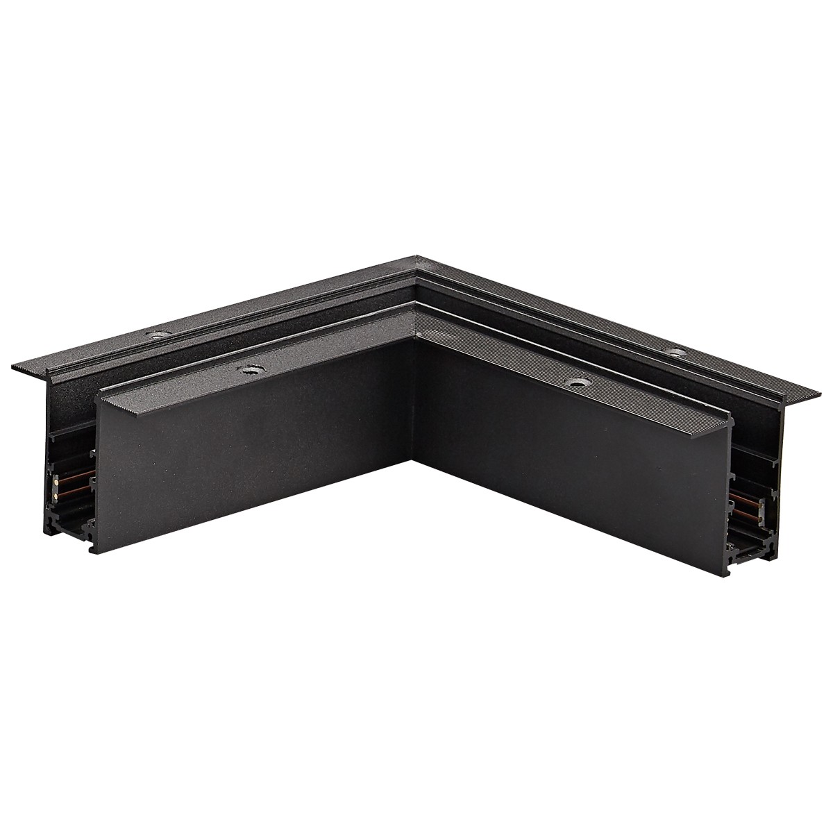 VK Lighting Kona - système de rail magnétique - profilé d"angle d"encastrement horizontal - 17,5 x 7,4 x17,5 cm - noir