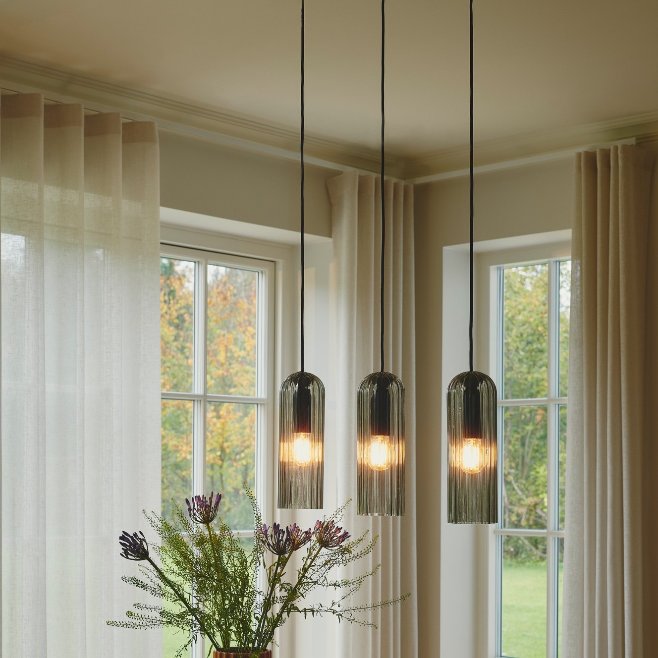 Nordlux Miella - lampe suspendue 3L - x - fumé