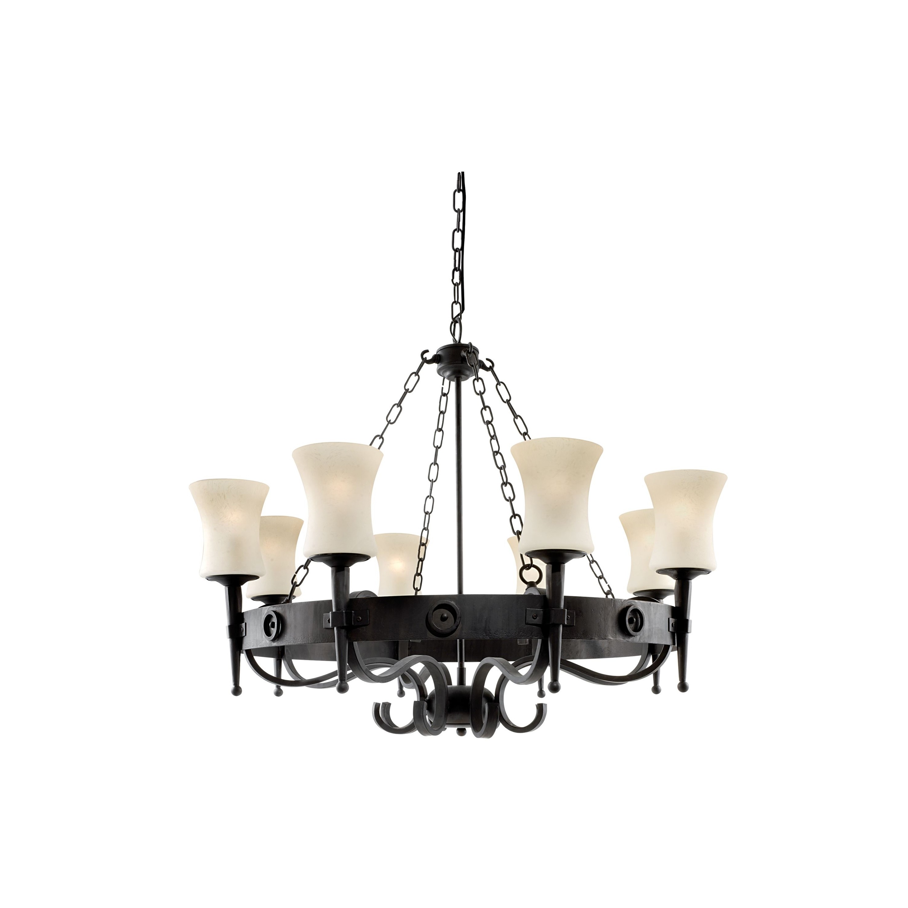 Searchlight Cartwheel - lustre - Ø cm - noir et blanc mat