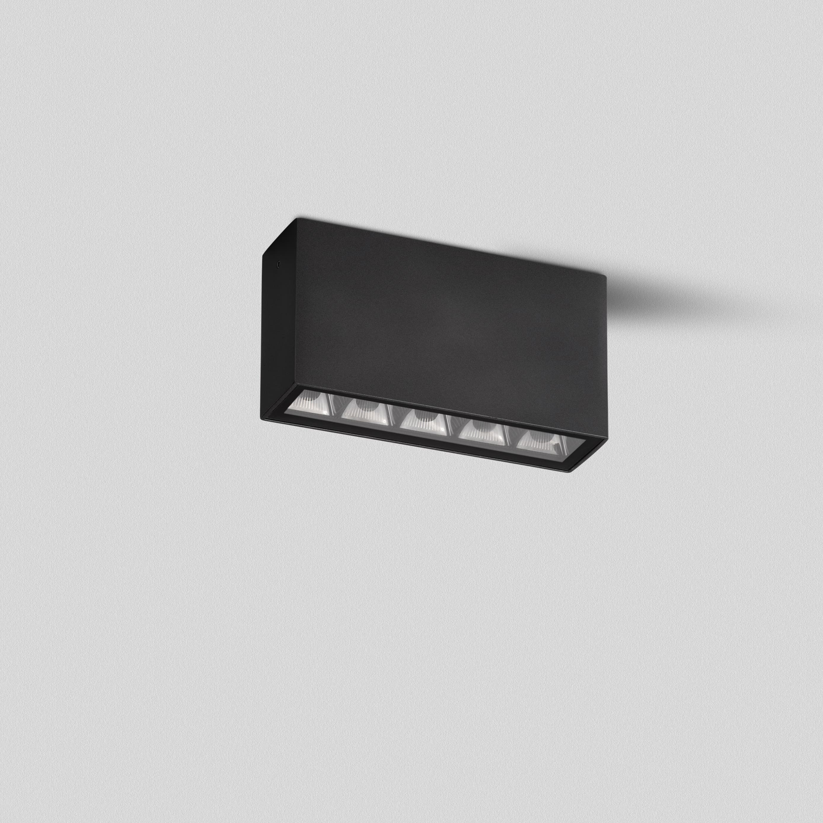 Nova Luce Jax - plafonnier extérieur - 14,2 x 7,5 x 4 cm - 7W LED inclus - IP65 - anthracite foncé