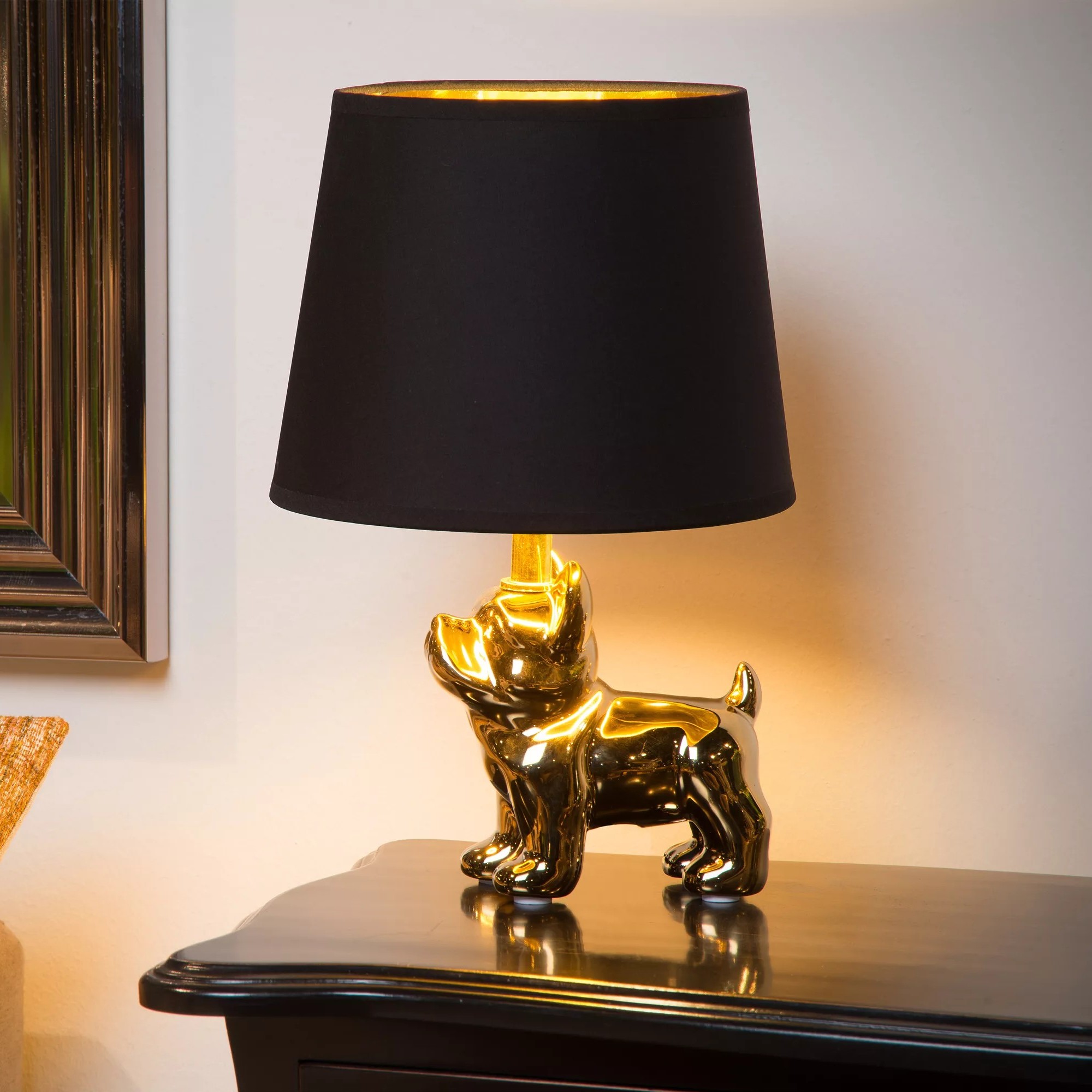 MODÈLE D’EXPOSITION - Lucide Extravaganza Sir Winston - lampe à poser - Ø ,5 cm - noir et or