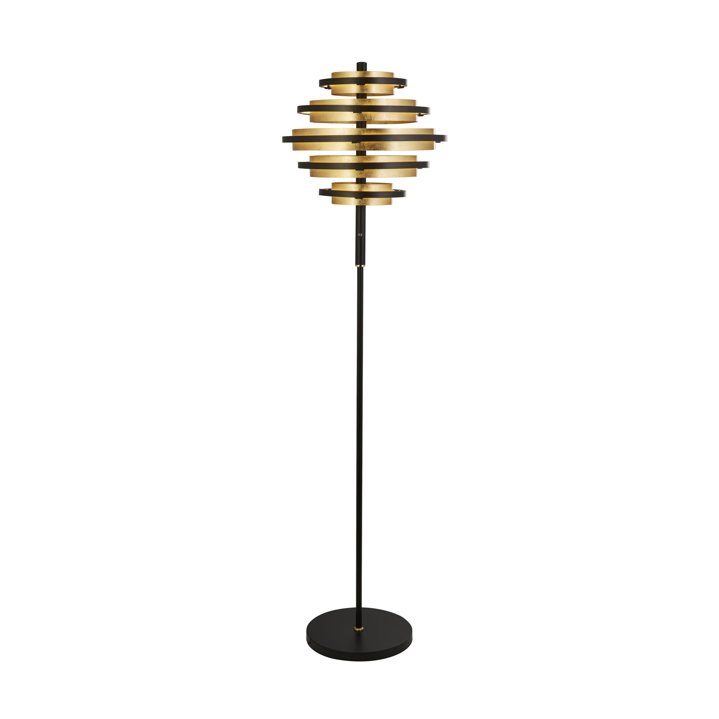 Searchlight Hive - lampadaire - Ø cm - 37W LED dimmable inclus - noir et or