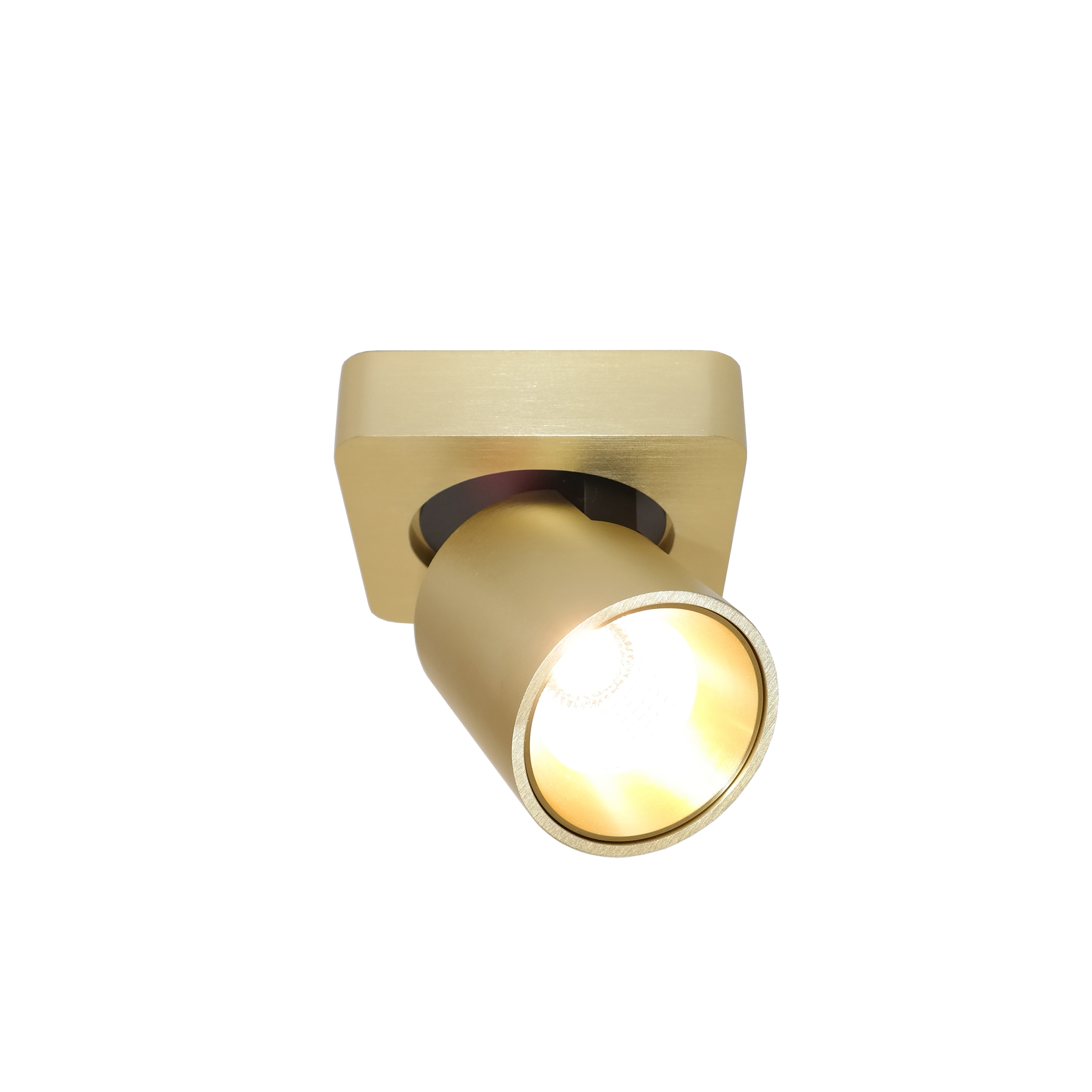 Artdelight Laguna - spot en saillie 1L - x 9,5 cm - 6W LED dimmable inclus - doré brossé