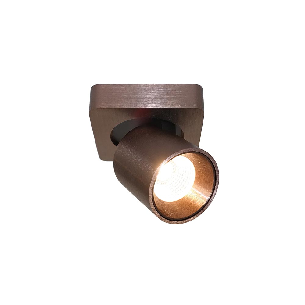 Artdelight Laguna - spot en saillie 1L - x 9,5 cm - 6W LED dimmable inclus - bronze brossé