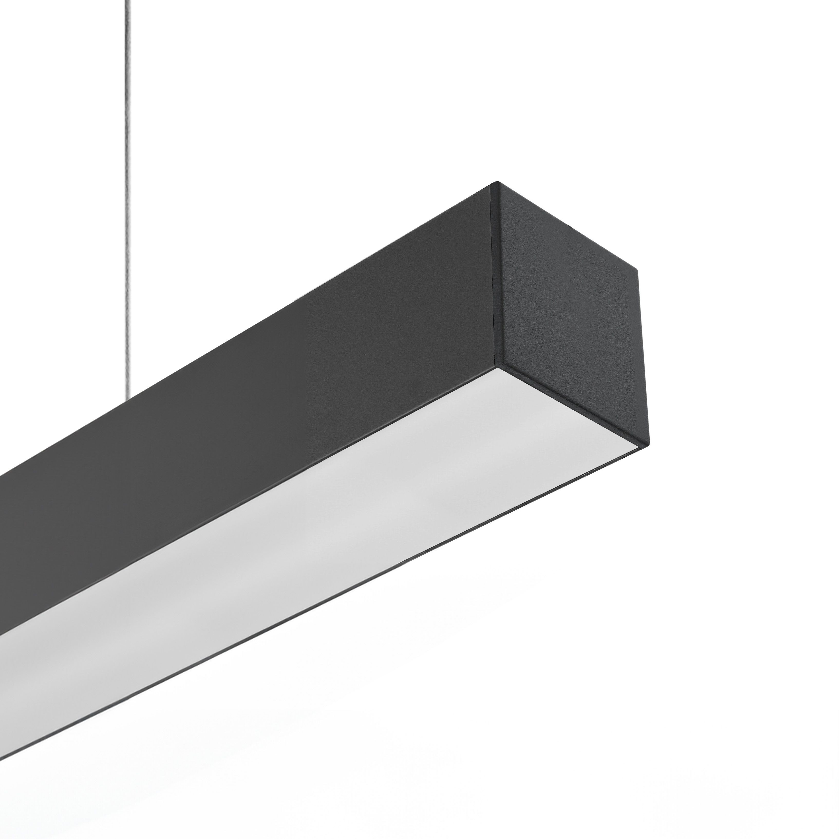 Roi Du Luminaire Line - lampe suspendue - profilé 5,3 x 5,3 cm - 28,8W LED par mètre - noir