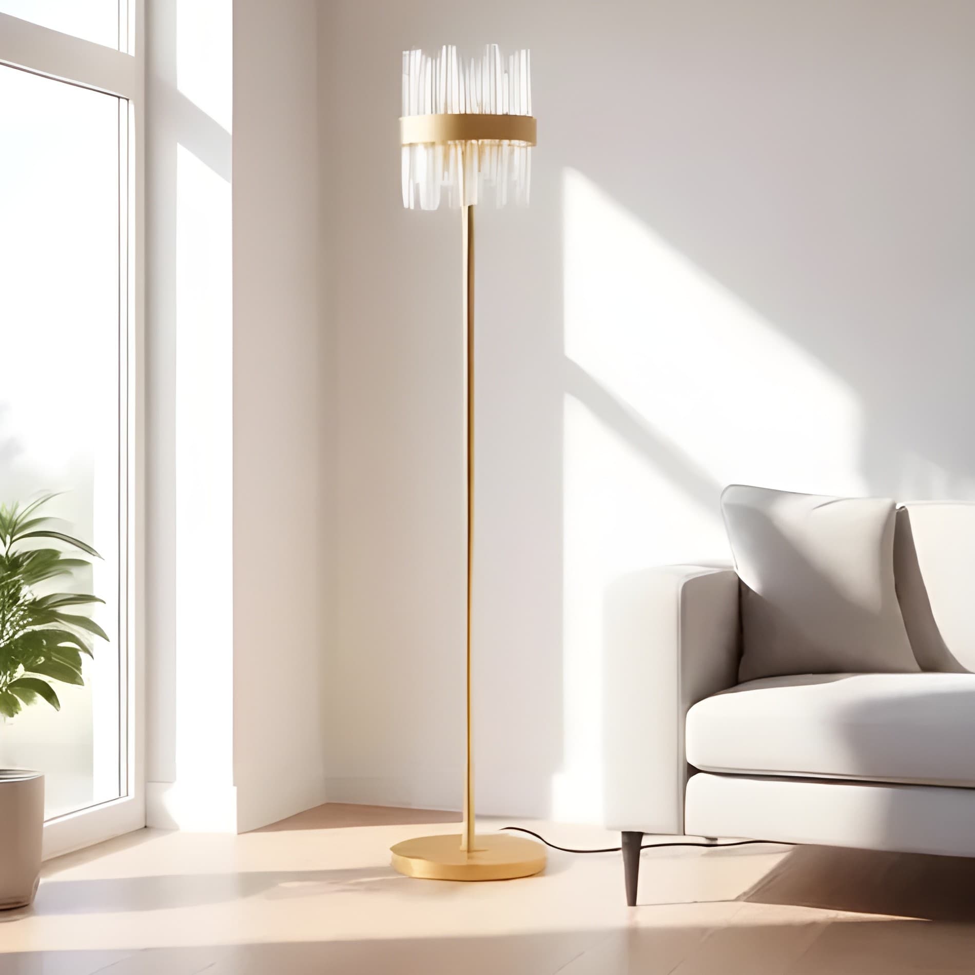 Nova Luce Crown - lampadaire - Ø cm - or satiné