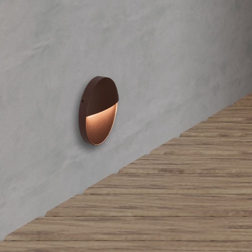 Nova Luce Rodix - applique murale extérieure - Ø ,1 cm - 5W LED inclus - IP54 - corten