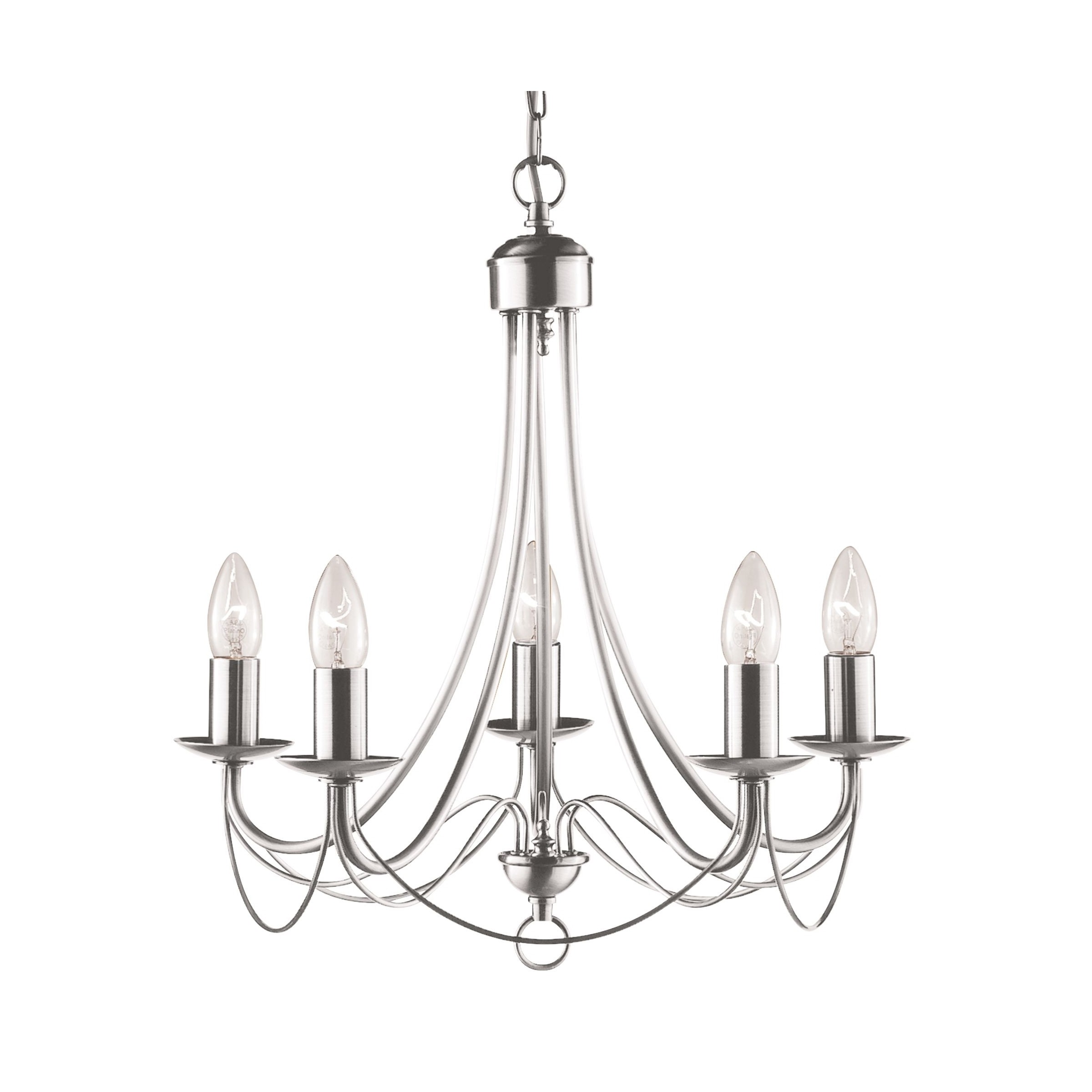 Searchlight Maypole - lustre - Ø cm - argent satiné — vue 3