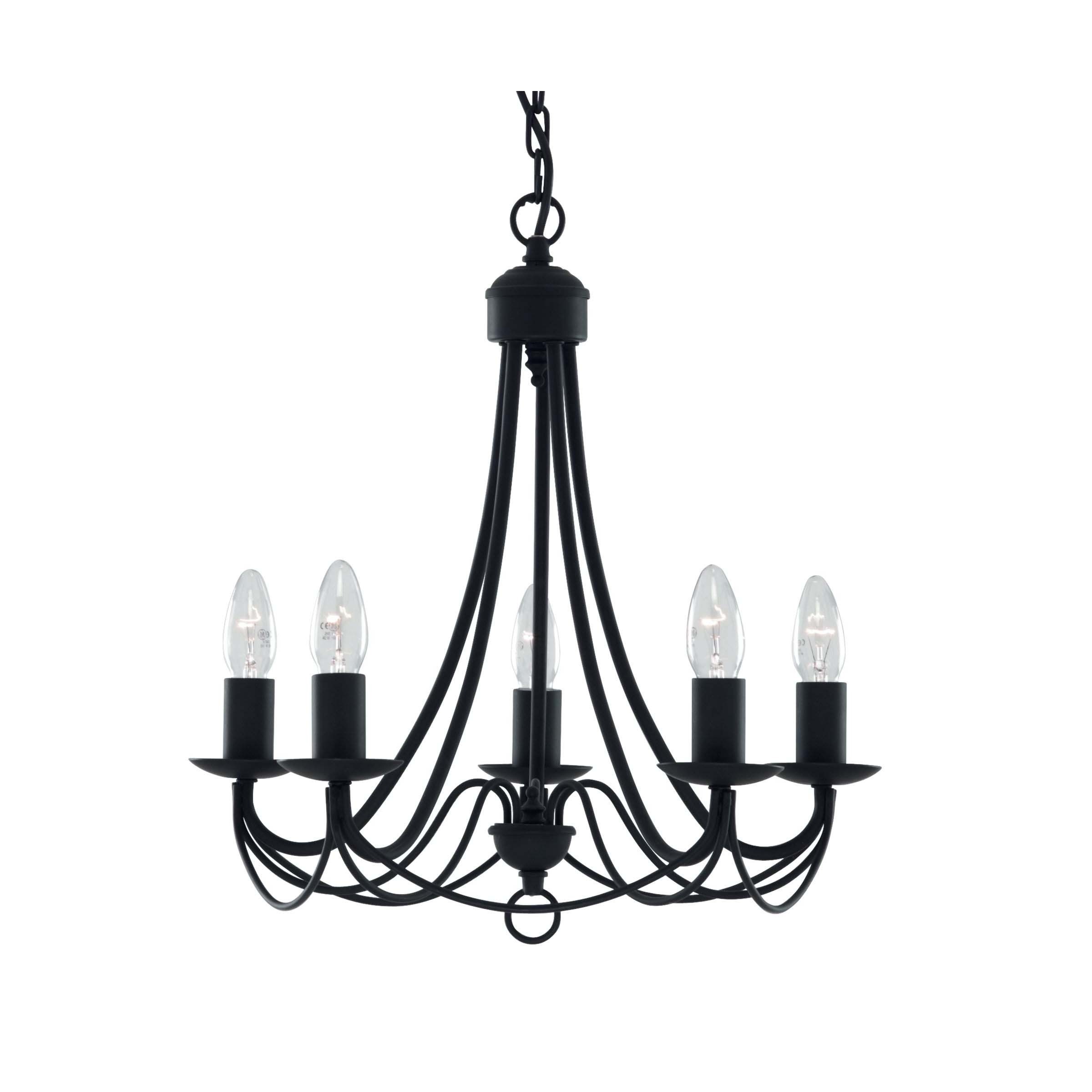Searchlight Maypole - lustre - Ø cm - noir