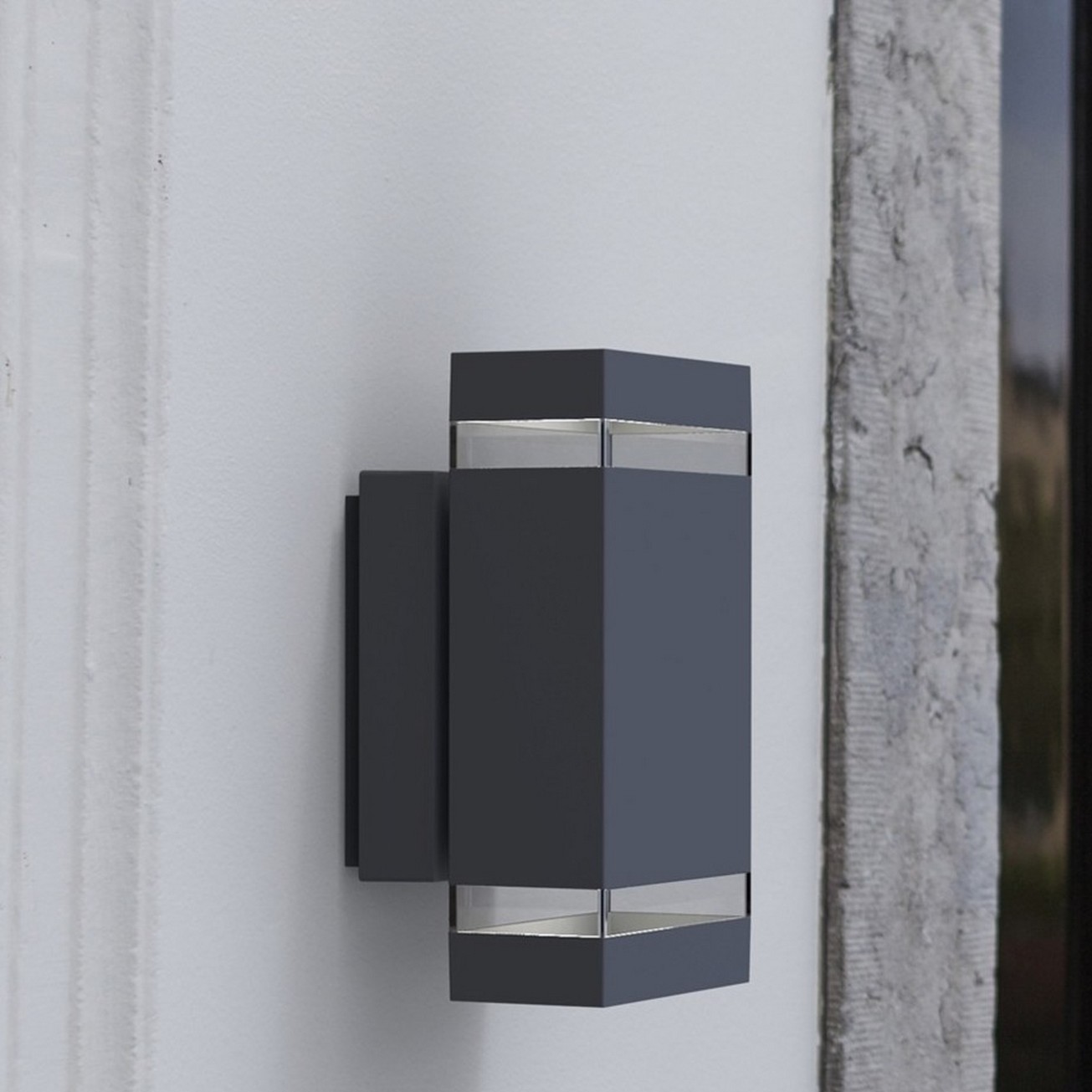Lutec Focus - applique murale extérieure - x - 7,6W LED inclus - IP44 - gris foncé