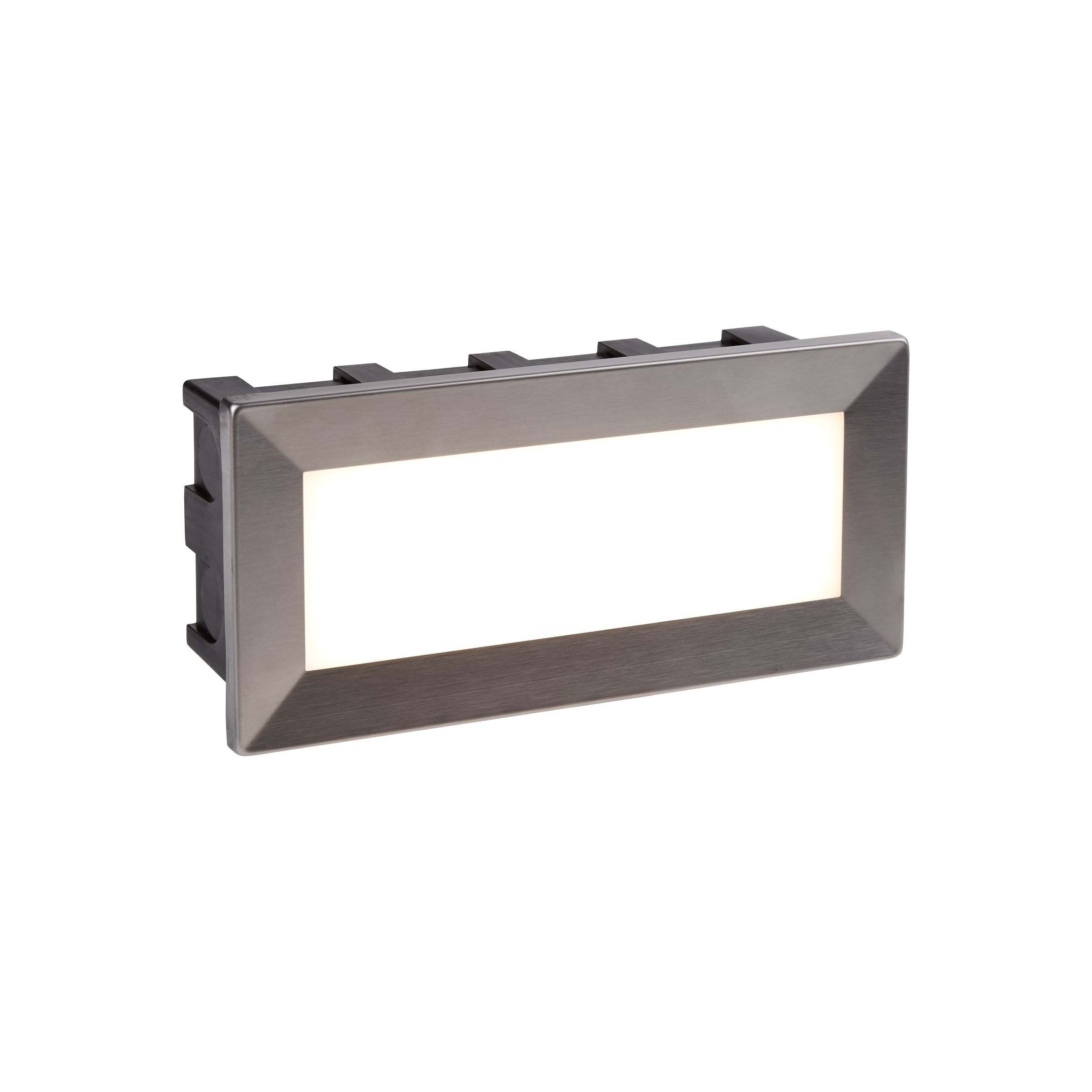 Searchlight Ankle - applique encastrée - 20,5 x 6,5 x 9,5 cm - 3,5W LED inclus - IP65 - acier inoxydable