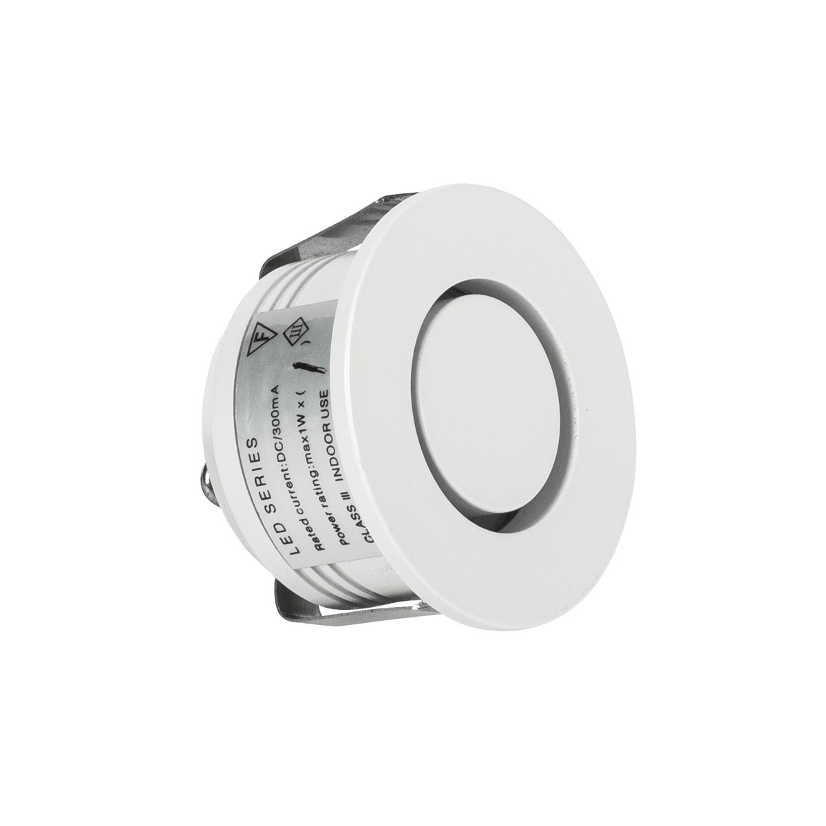 VK Lighting Nyta Round - applique murale - Ø 3,5 x 2,5 cm - 1W LED inclus - blanc