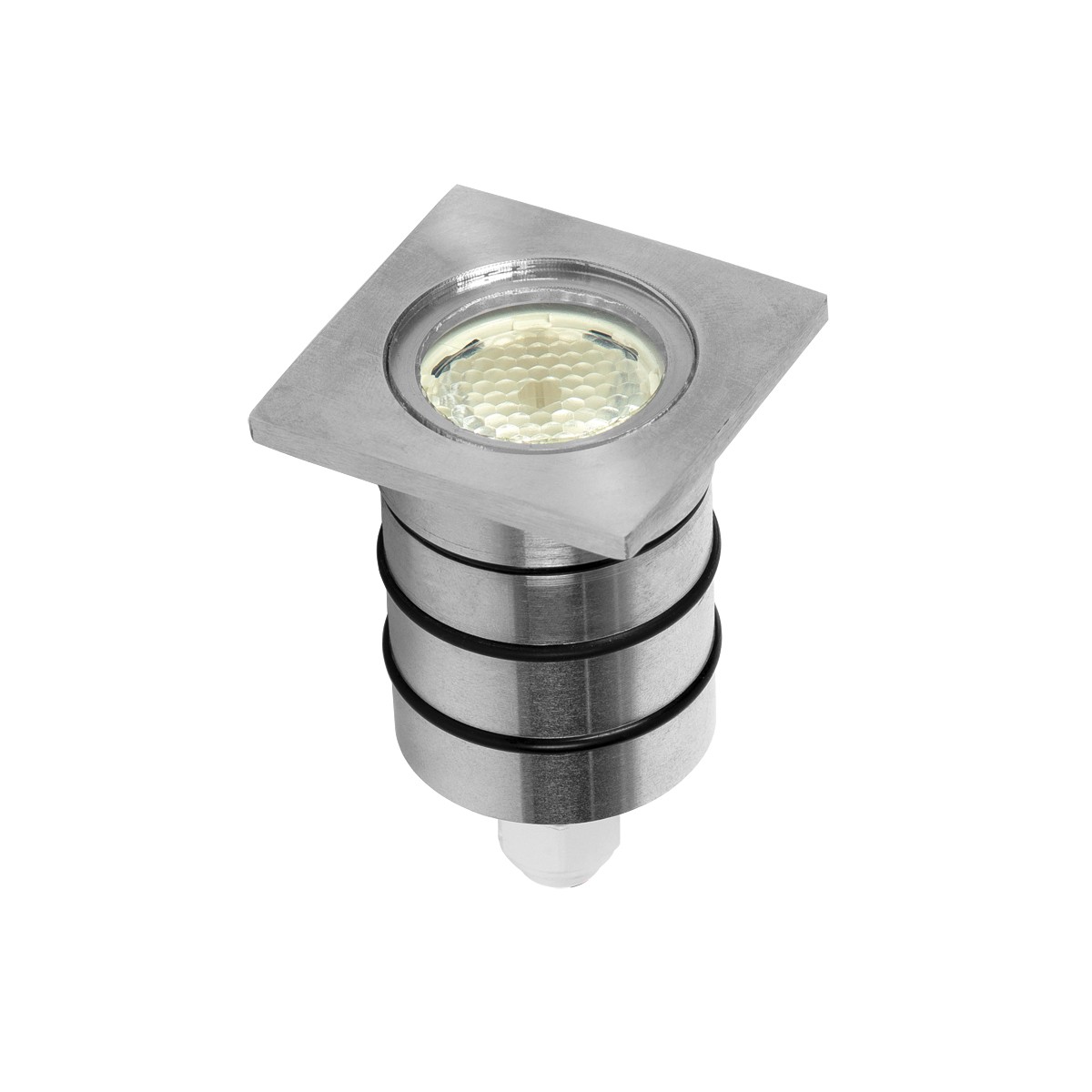 VK Lighting Gaia Square - spot au sol - x 7 cm - IP65 - chrome