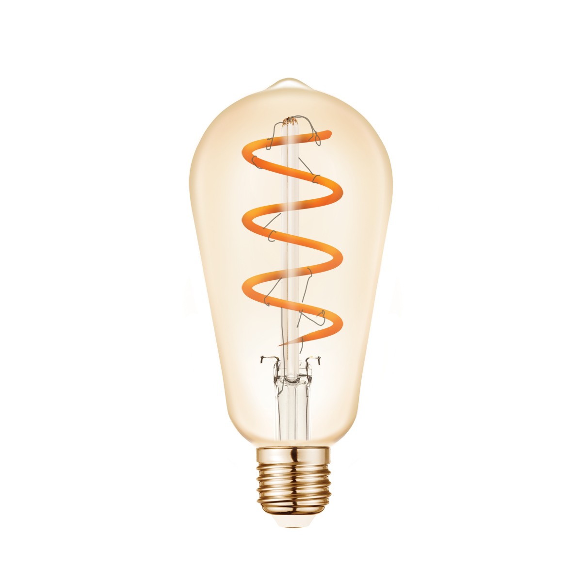 VK Lighting lampe à incandescence - Ø 6,4 x - E27 - 5W dimmable - 2200K - ambre