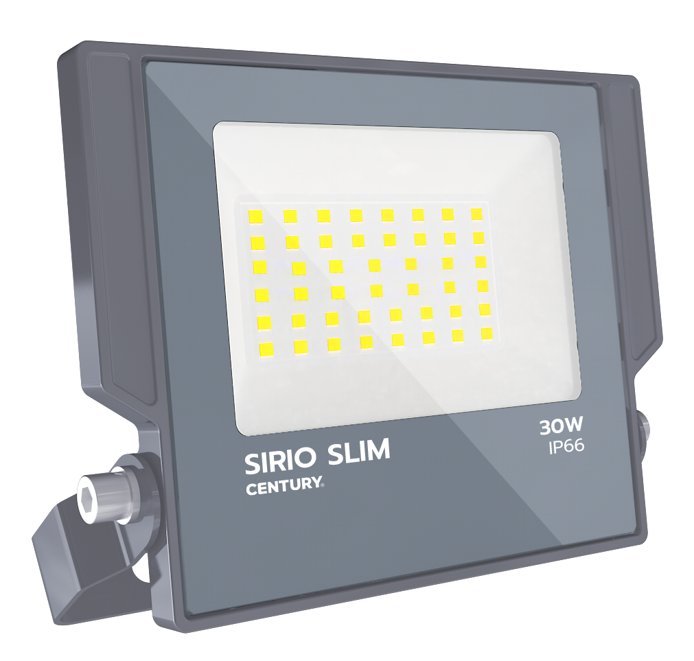 Century Italia Sirio Slim - projecteur - ,9 x 14,7 cm - 30W LED inclus - IP66 - gris