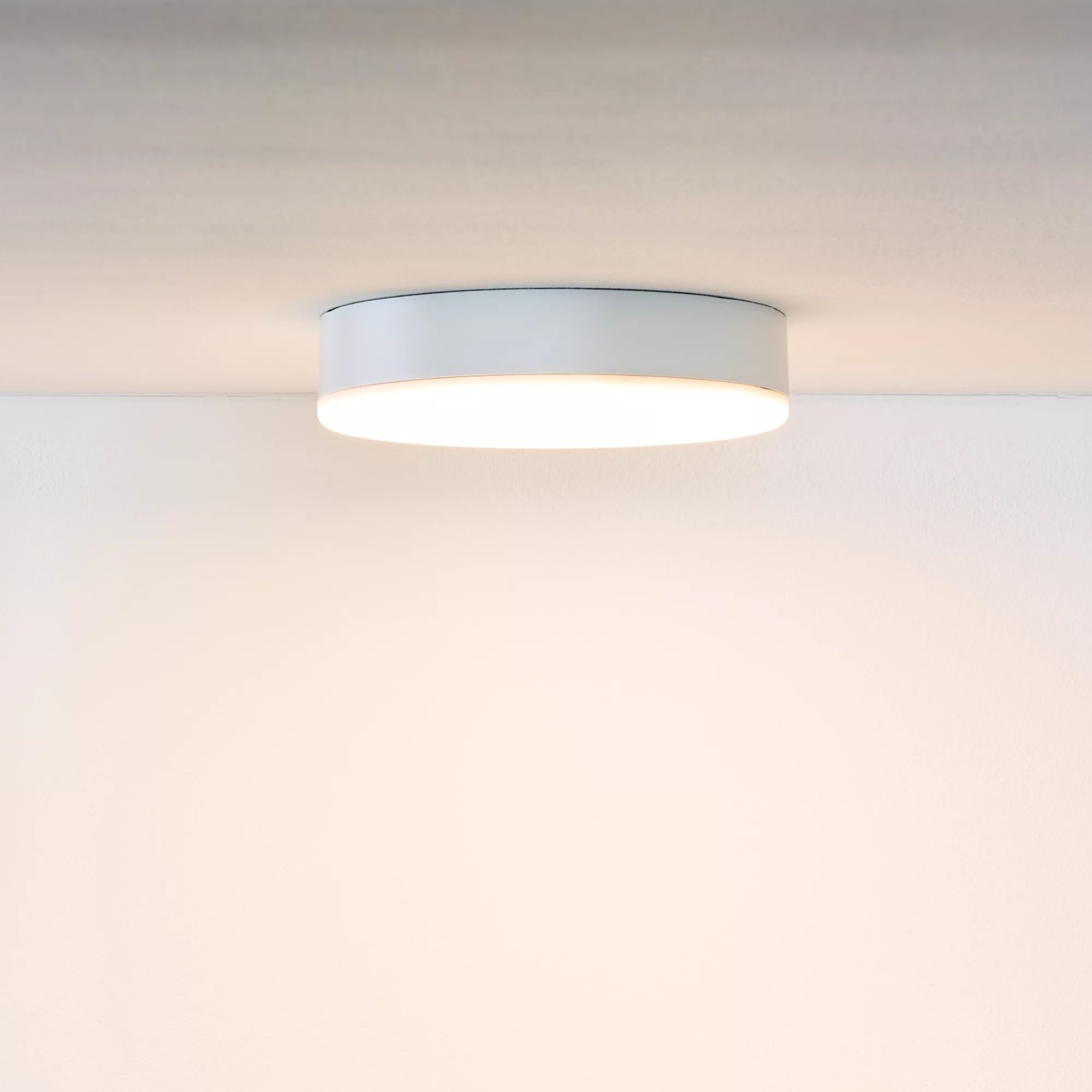 Lucide Ceres-LED - plafonnier de salle de bains - Ø 21,5 x 5 cm - 30W LED dimmable inclus - IP44 - blanc