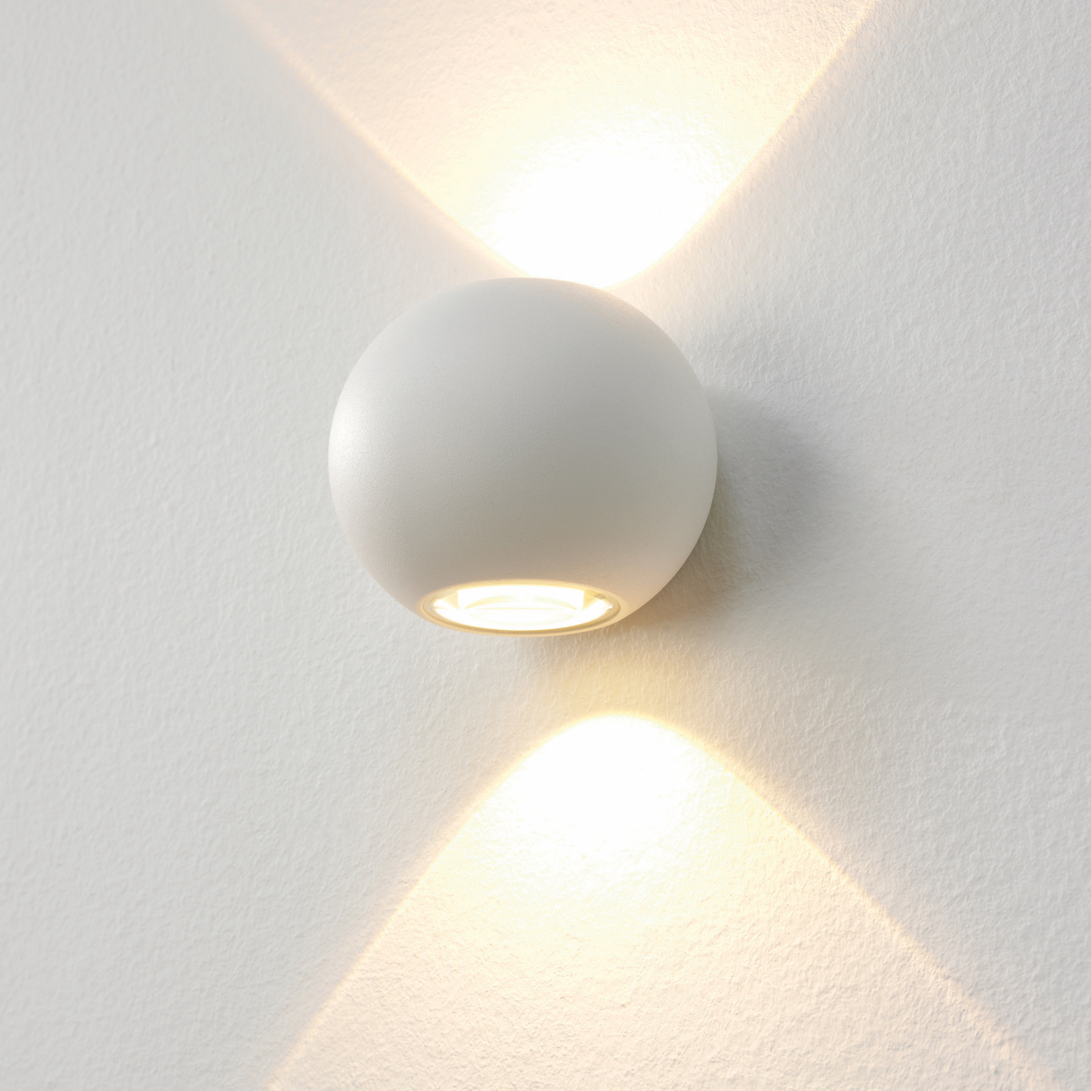 Artdelight Denver - Applique d"extérieur - Ø - W LED dimmable inclus - IP54 - blanc