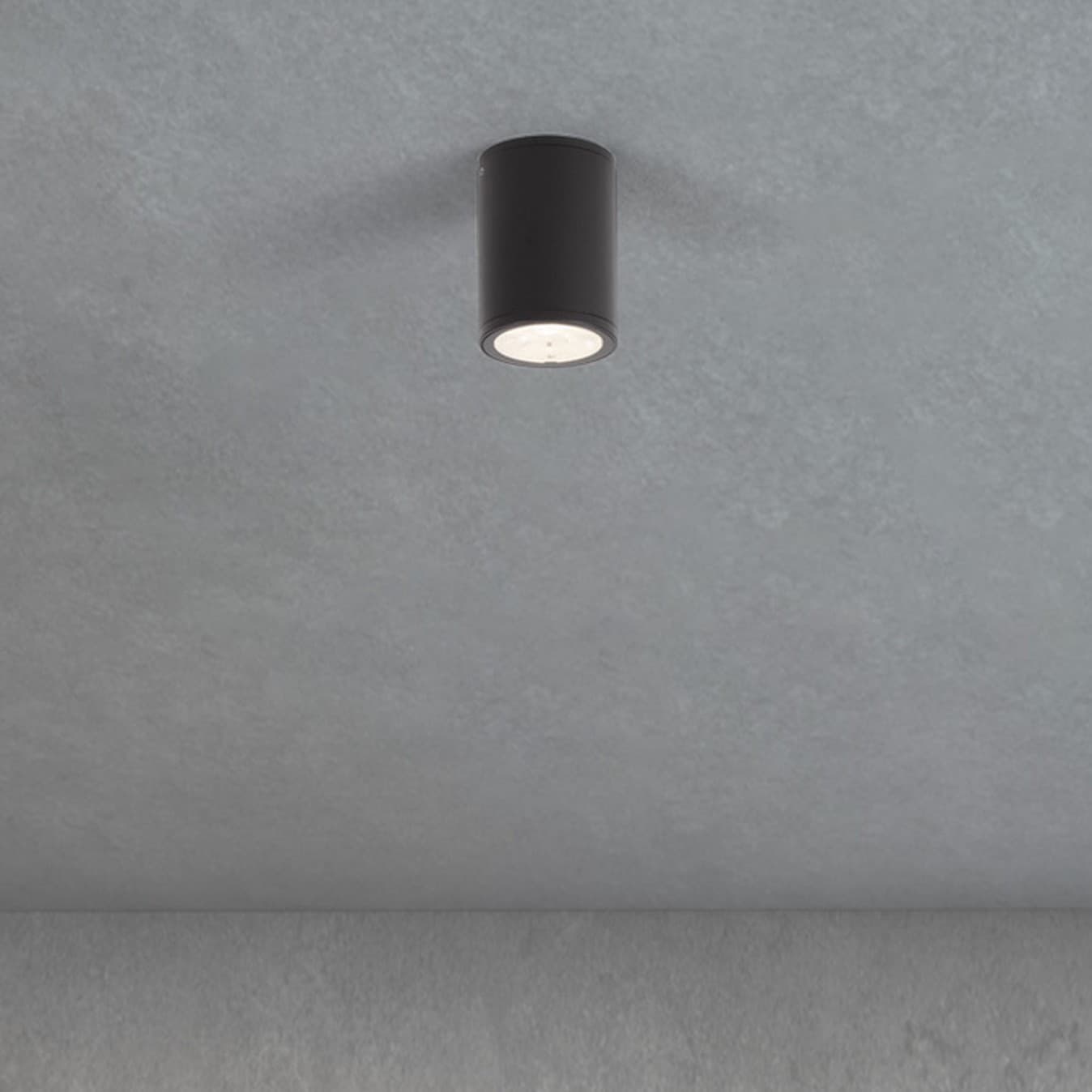 Nova Luce Lumina - plafonnier extérieur - Ø cm - 9W LED inclus - IP65 - anthracite foncé