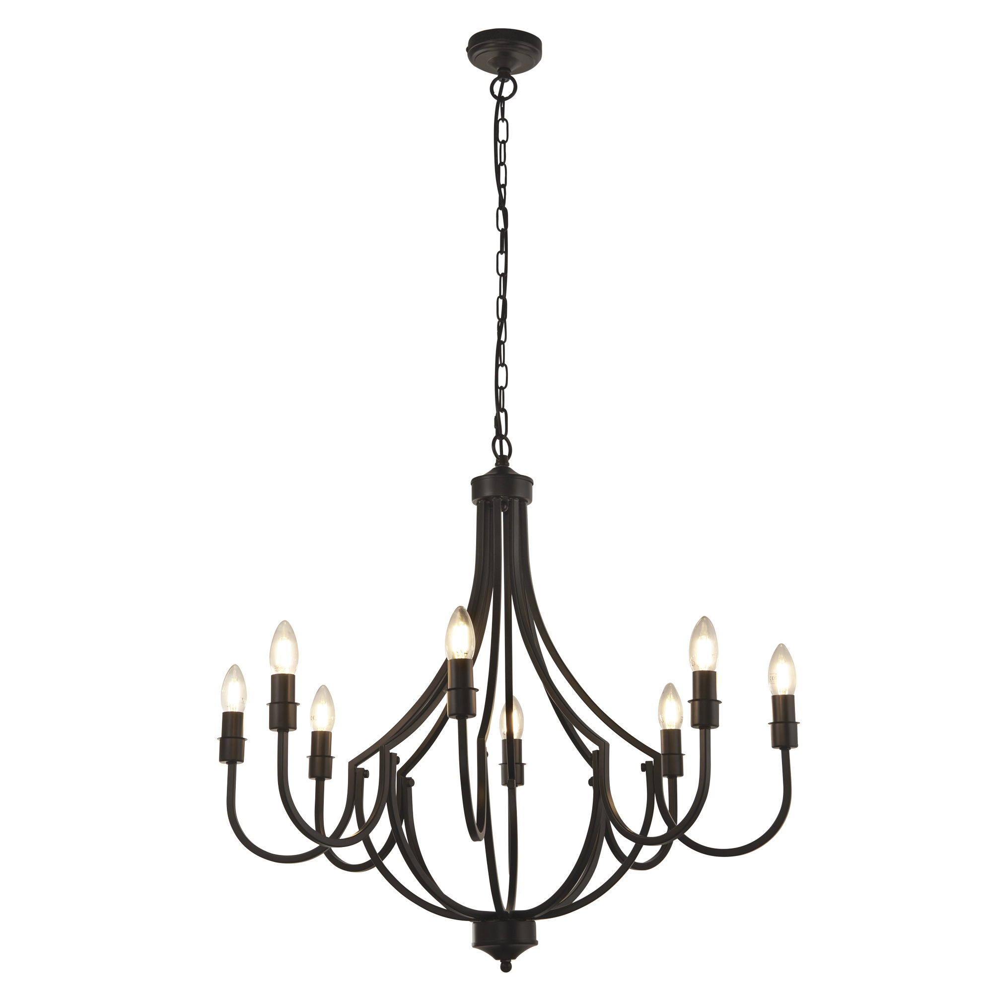 Searchlight Lodge - lustre - Ø cm - noir