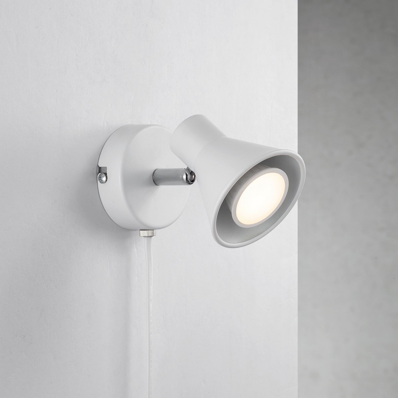 Nordlux Oak 9 - spot mural avec interrupteur - 8,6 x - blanc